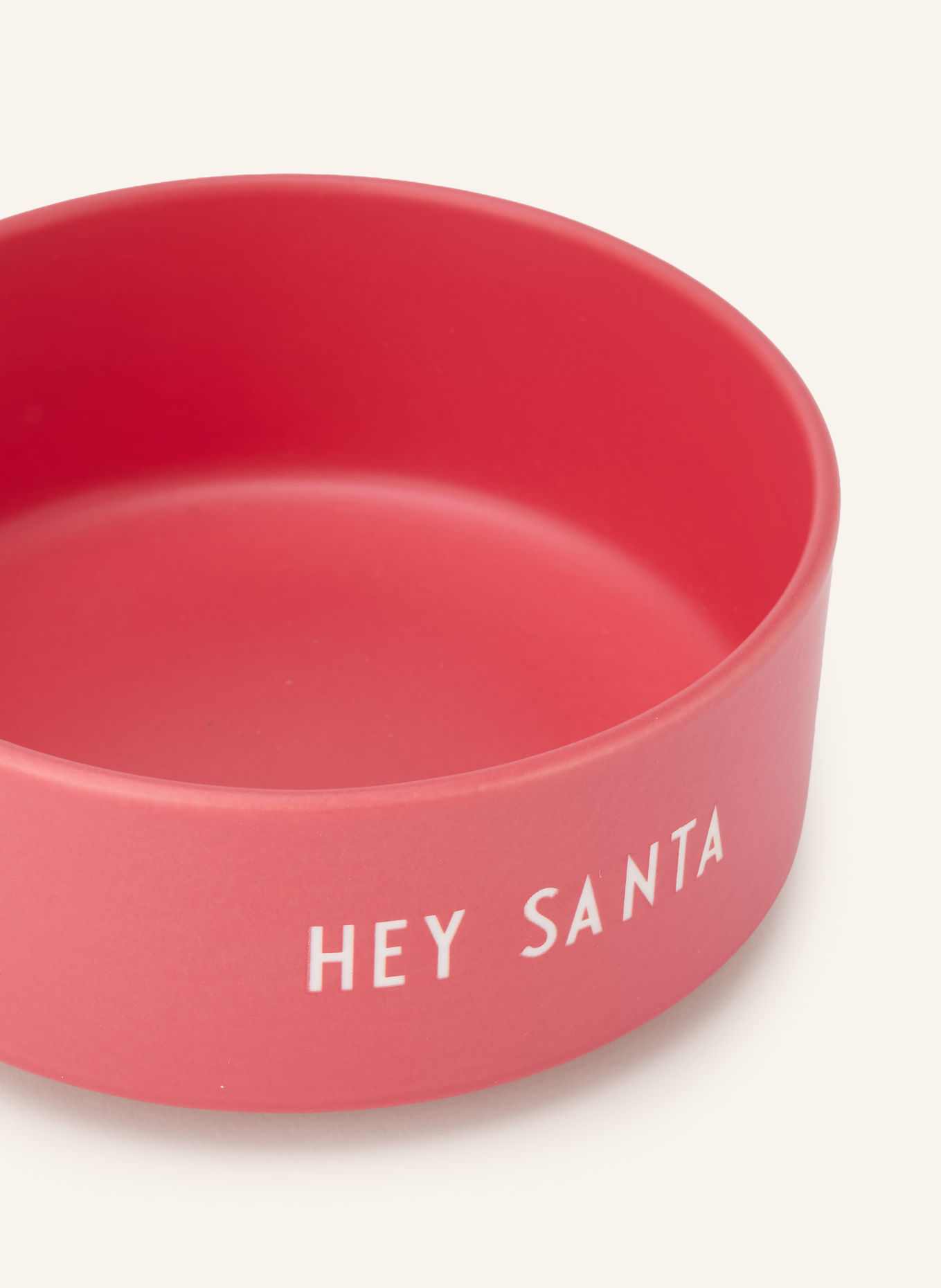 DESIGN LETTERS HEY SANTA Bowl: RED / WHITE