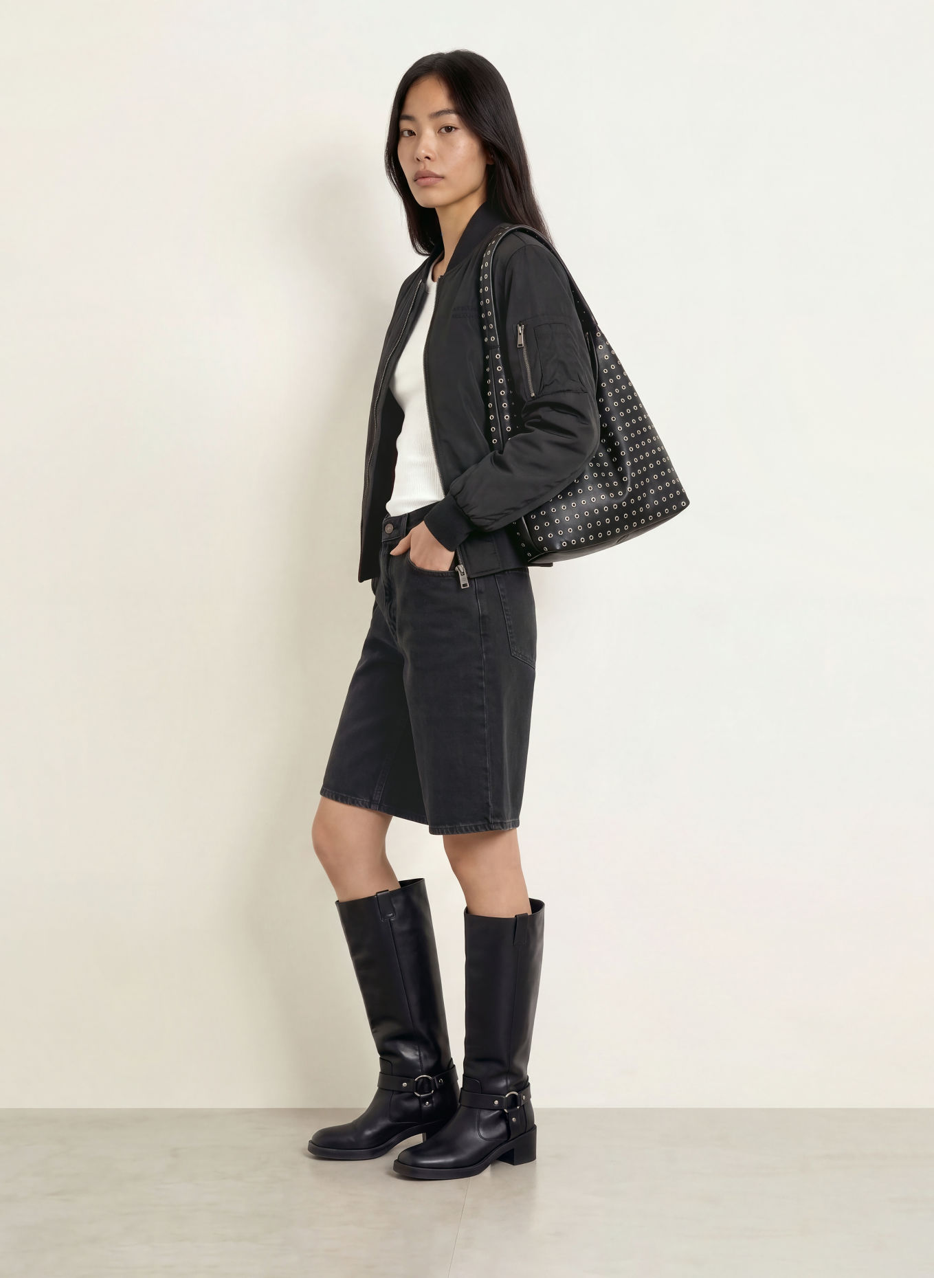BOMBERS ORIGINAL Blouson: SCHWARZ