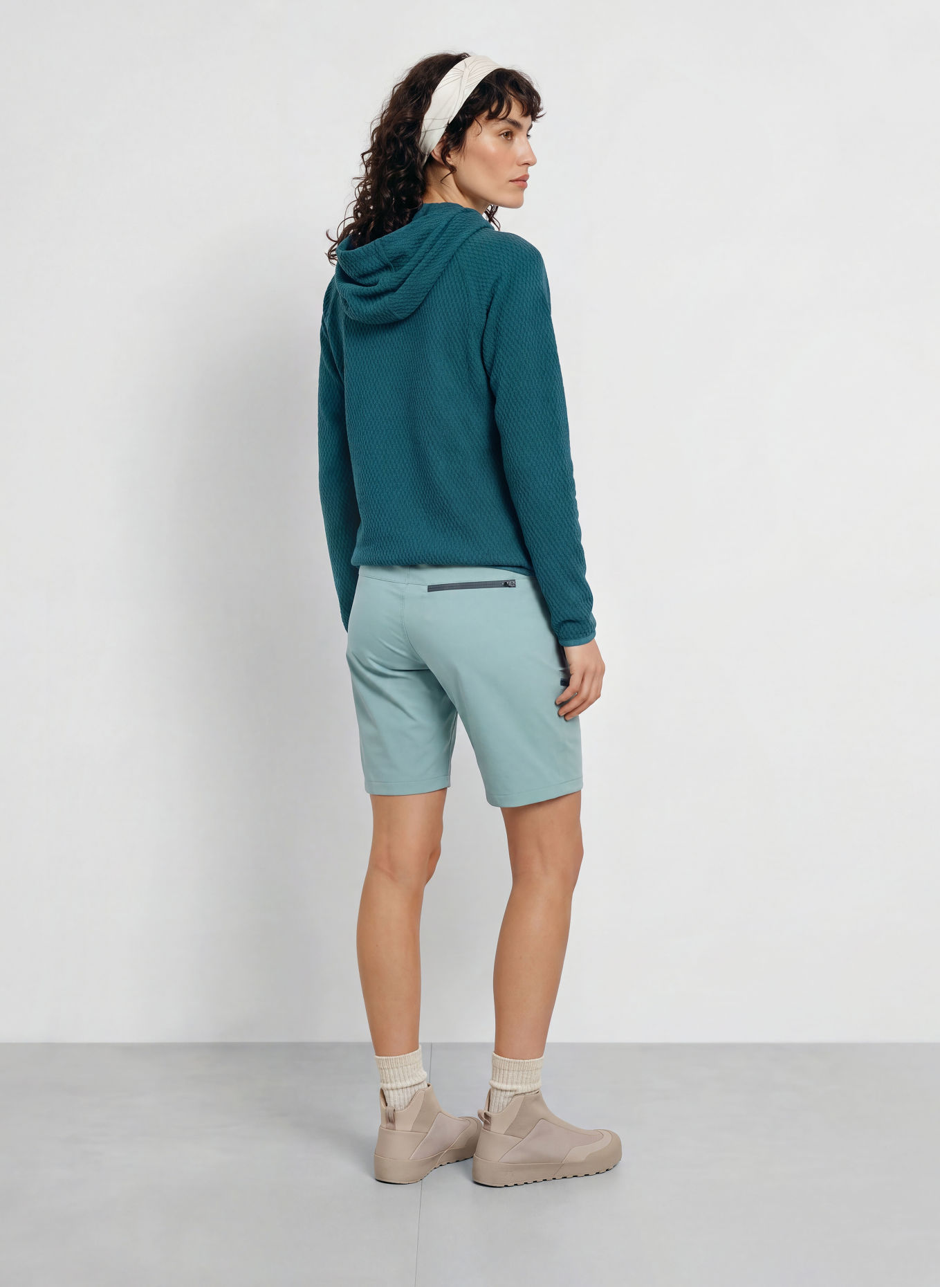 me°ru' Fleece hoodie CALAIS: TEAL