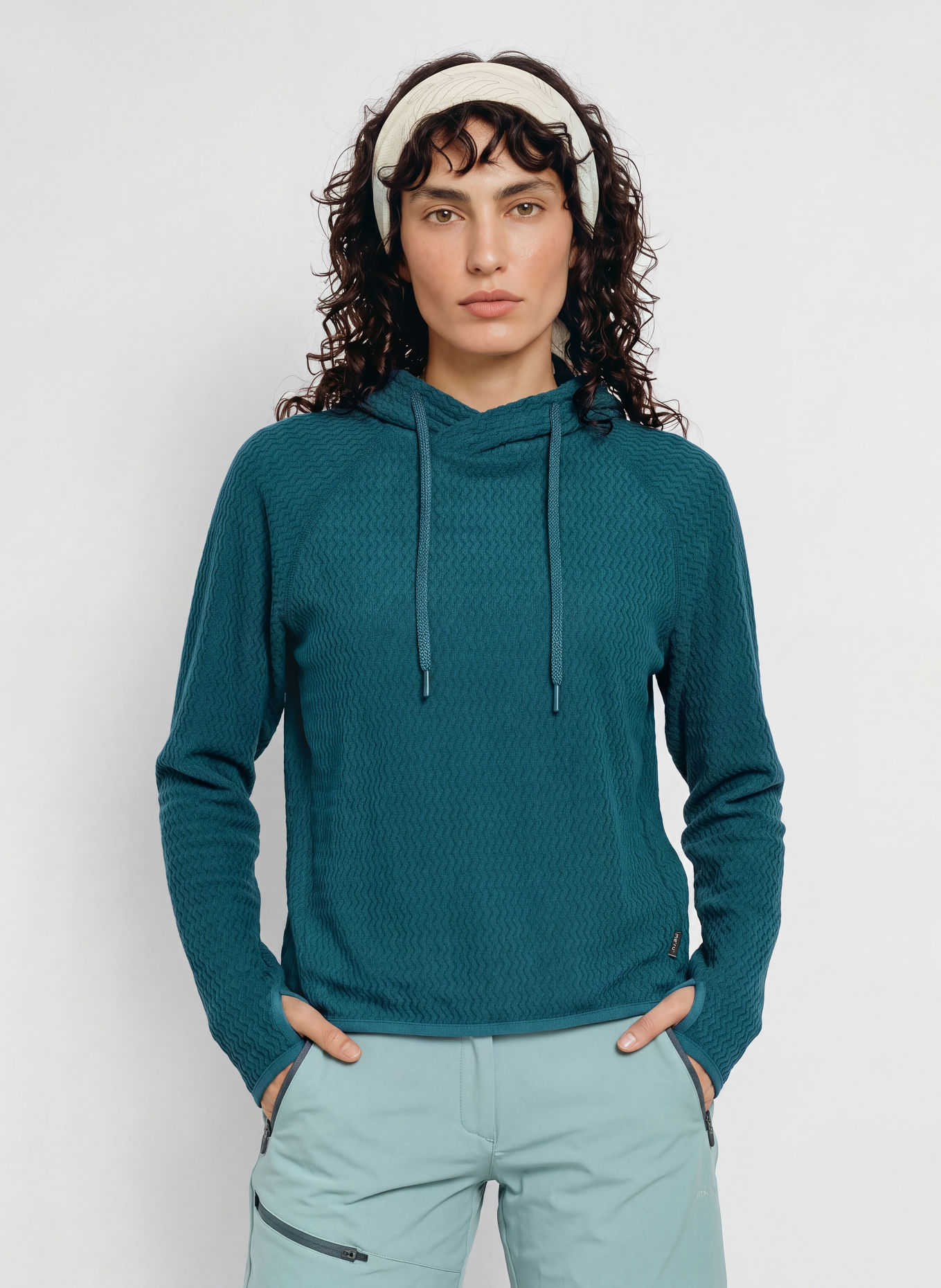 me°ru' Fleece hoodie CALAIS: TEAL