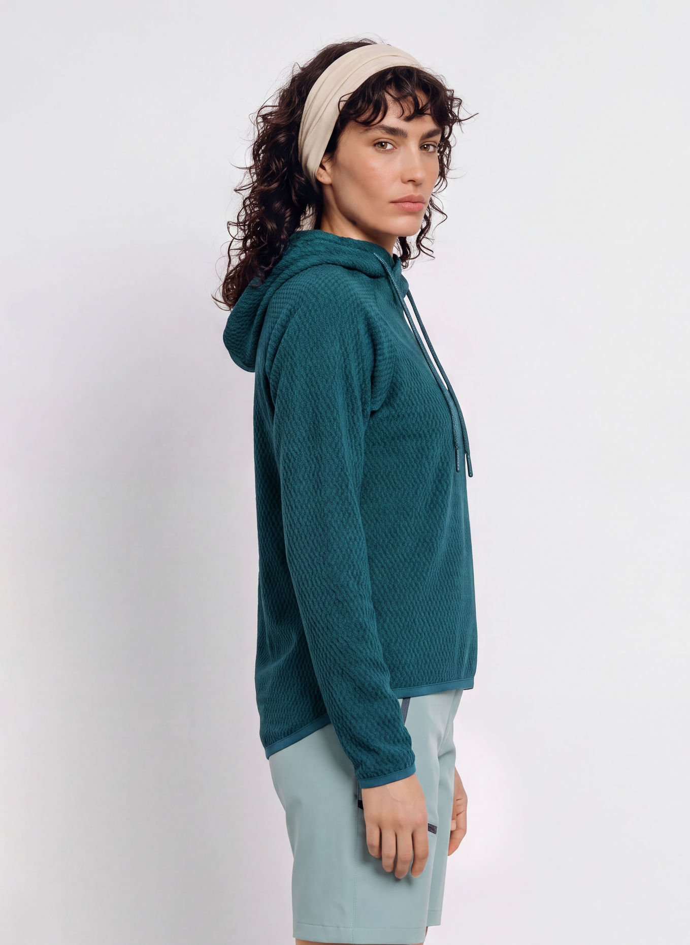 me°ru' Fleece hoodie CALAIS: TEAL