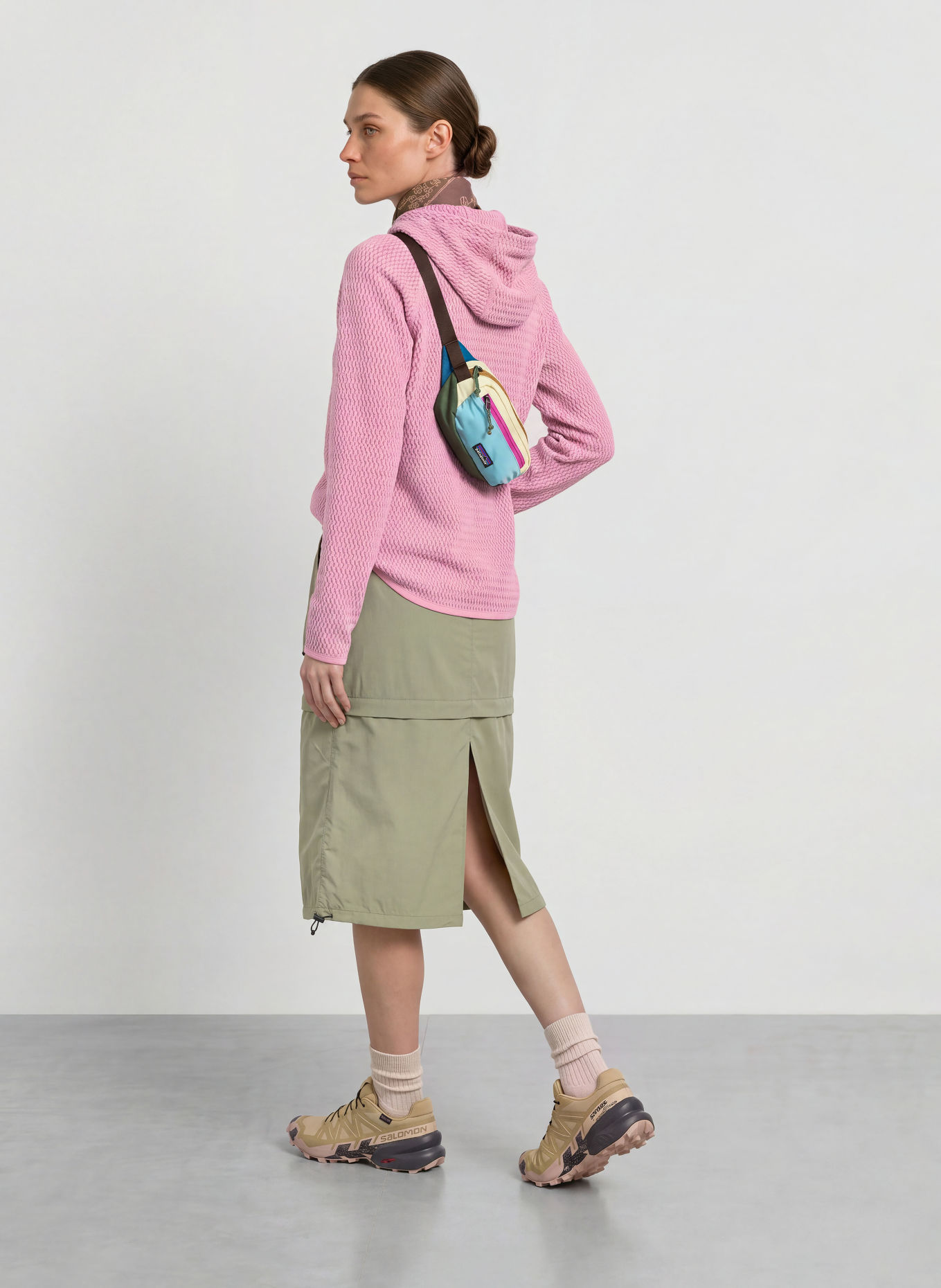 me°ru' Fleece hoodie CALAIS: DUSKY PINK