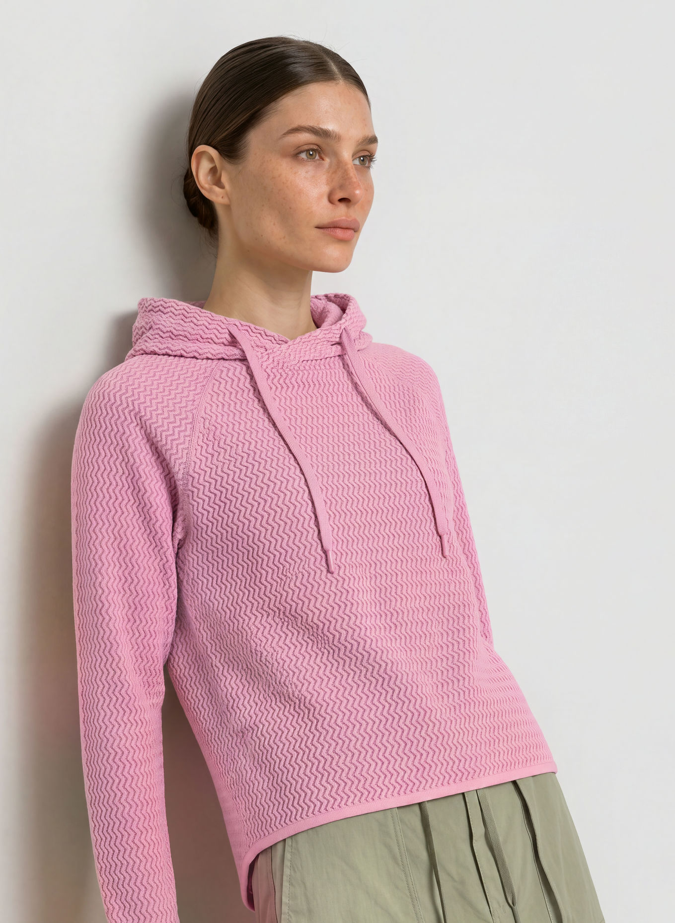 me°ru' Fleece hoodie CALAIS: DUSKY PINK