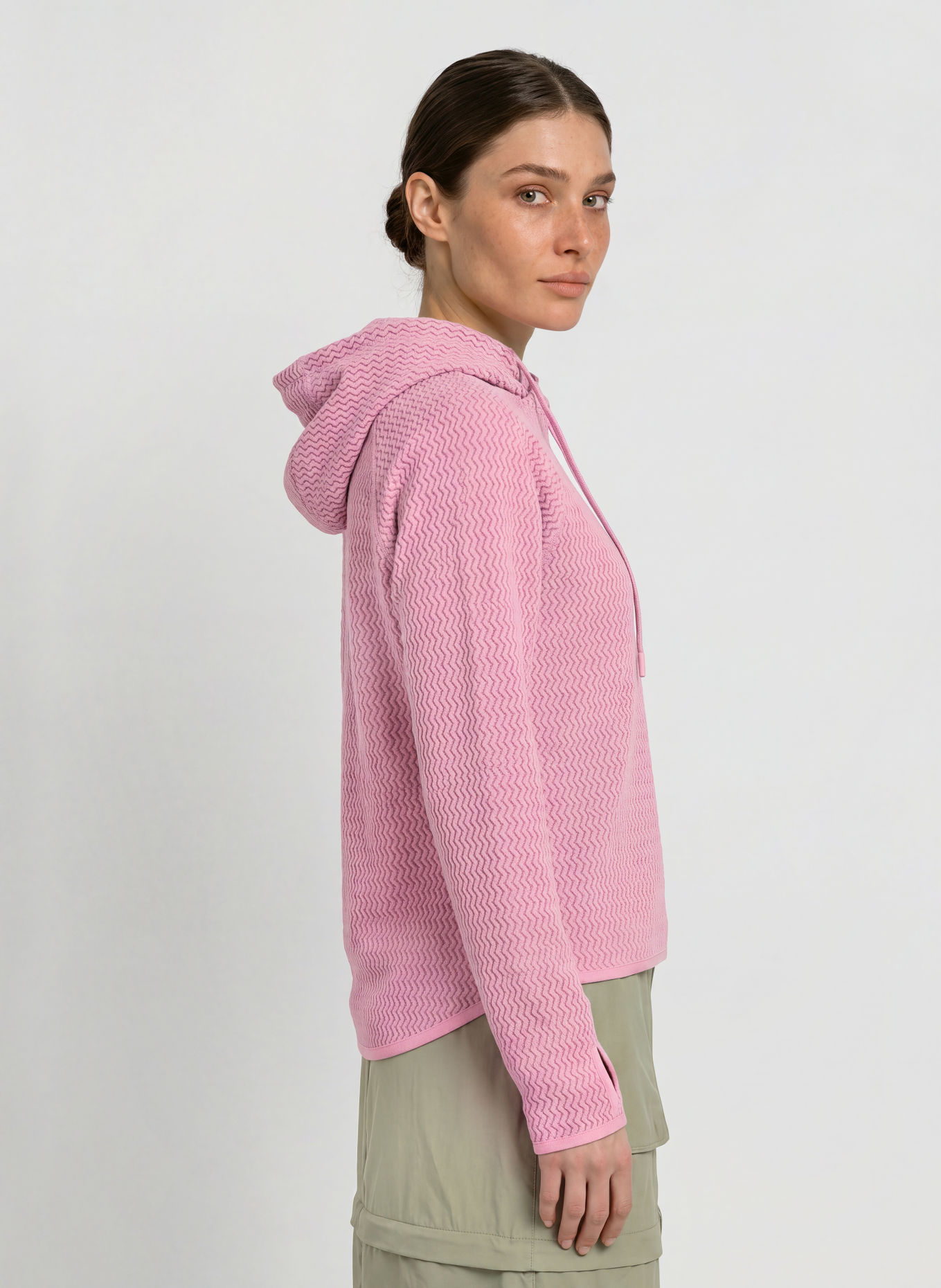 me°ru' Fleece hoodie CALAIS: DUSKY PINK