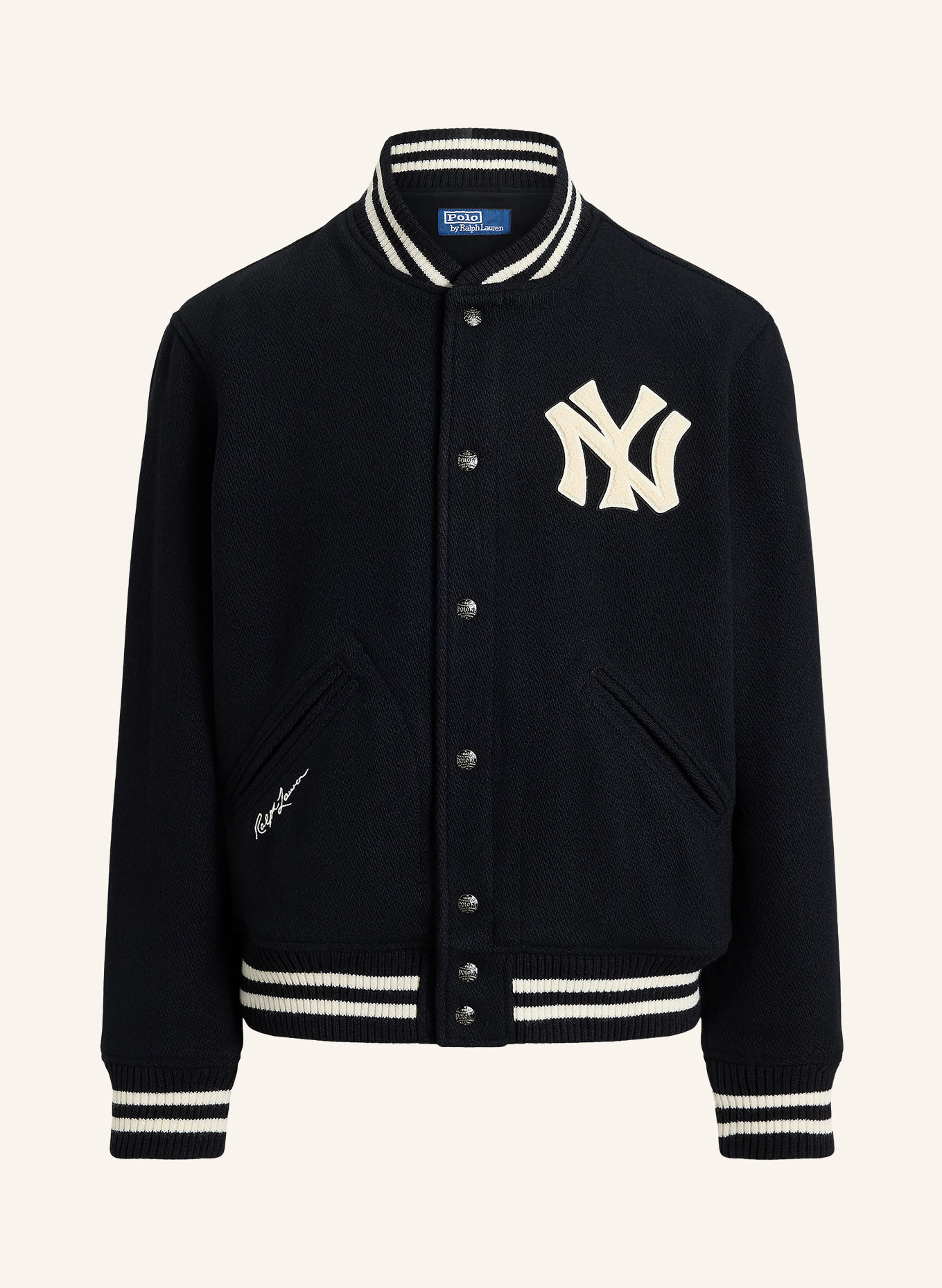 POLO RALPH LAUREN College jacket: BLACK / WHITE