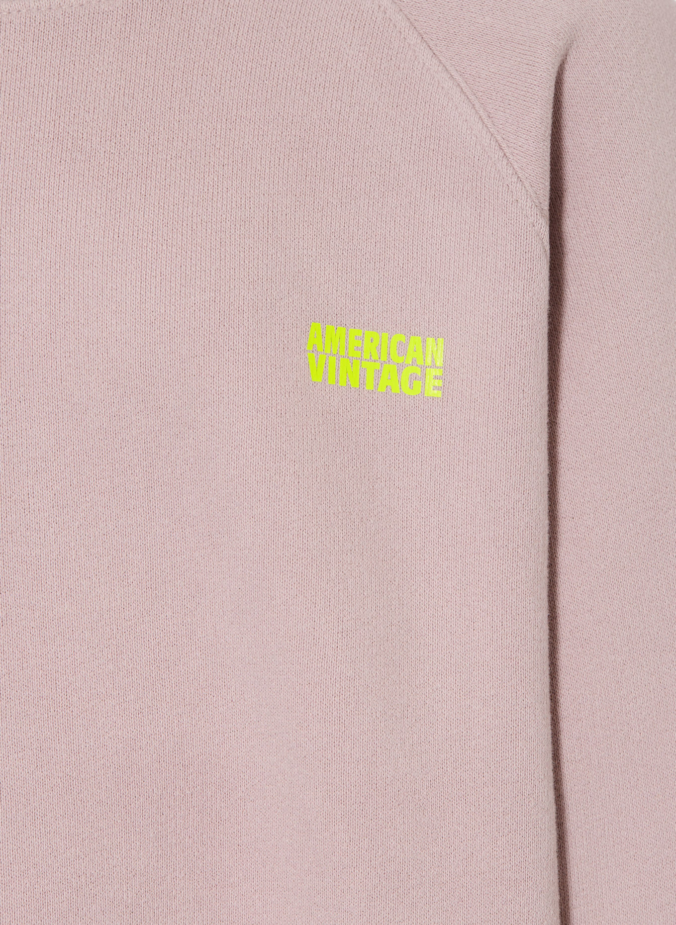 American Vintage Sweatshirt: ROSE / NEON YELLOW
