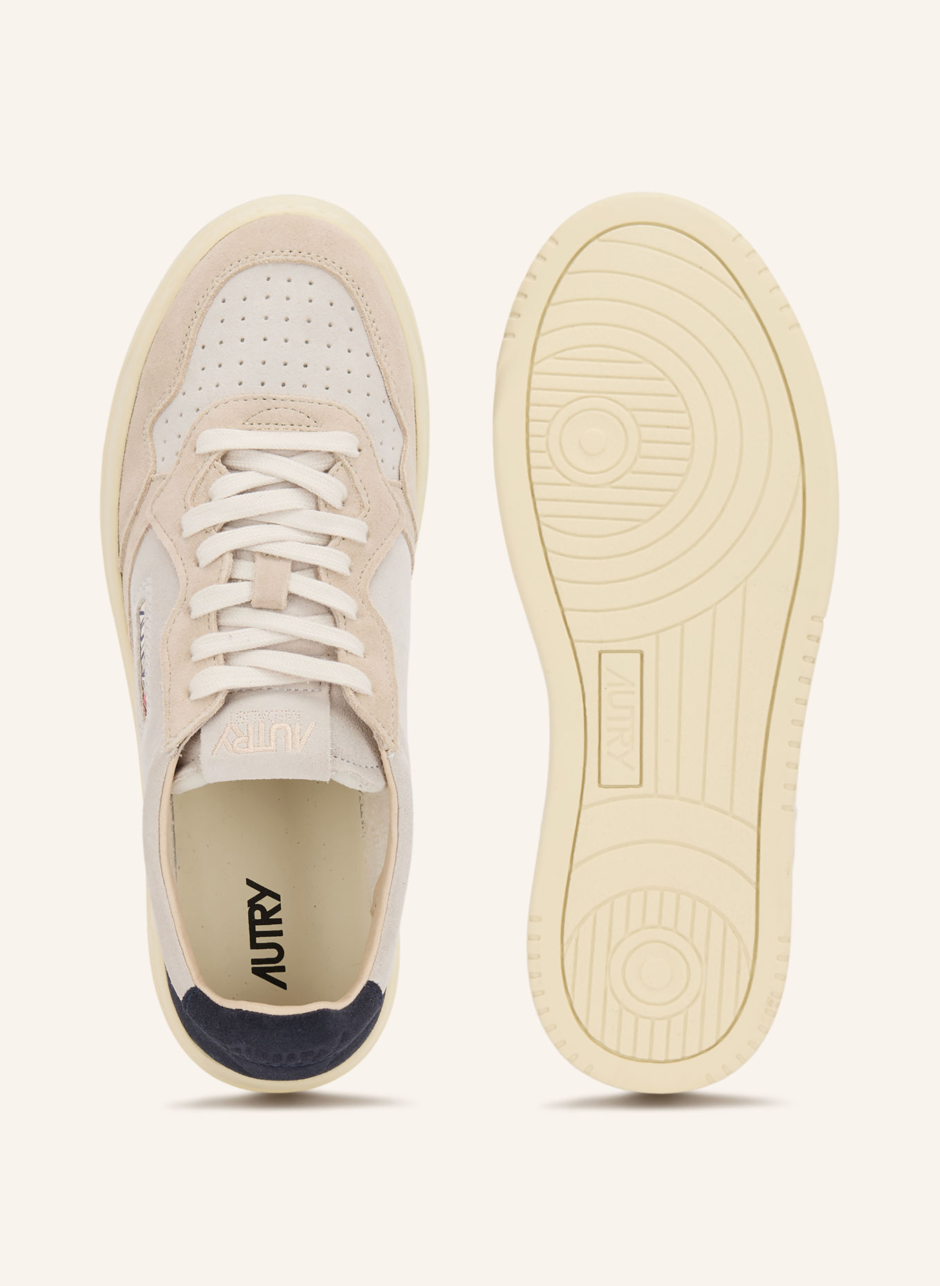 AUTRY Sneakers MEDALIST LOW: LIGHT GRAY / DARK BLUE