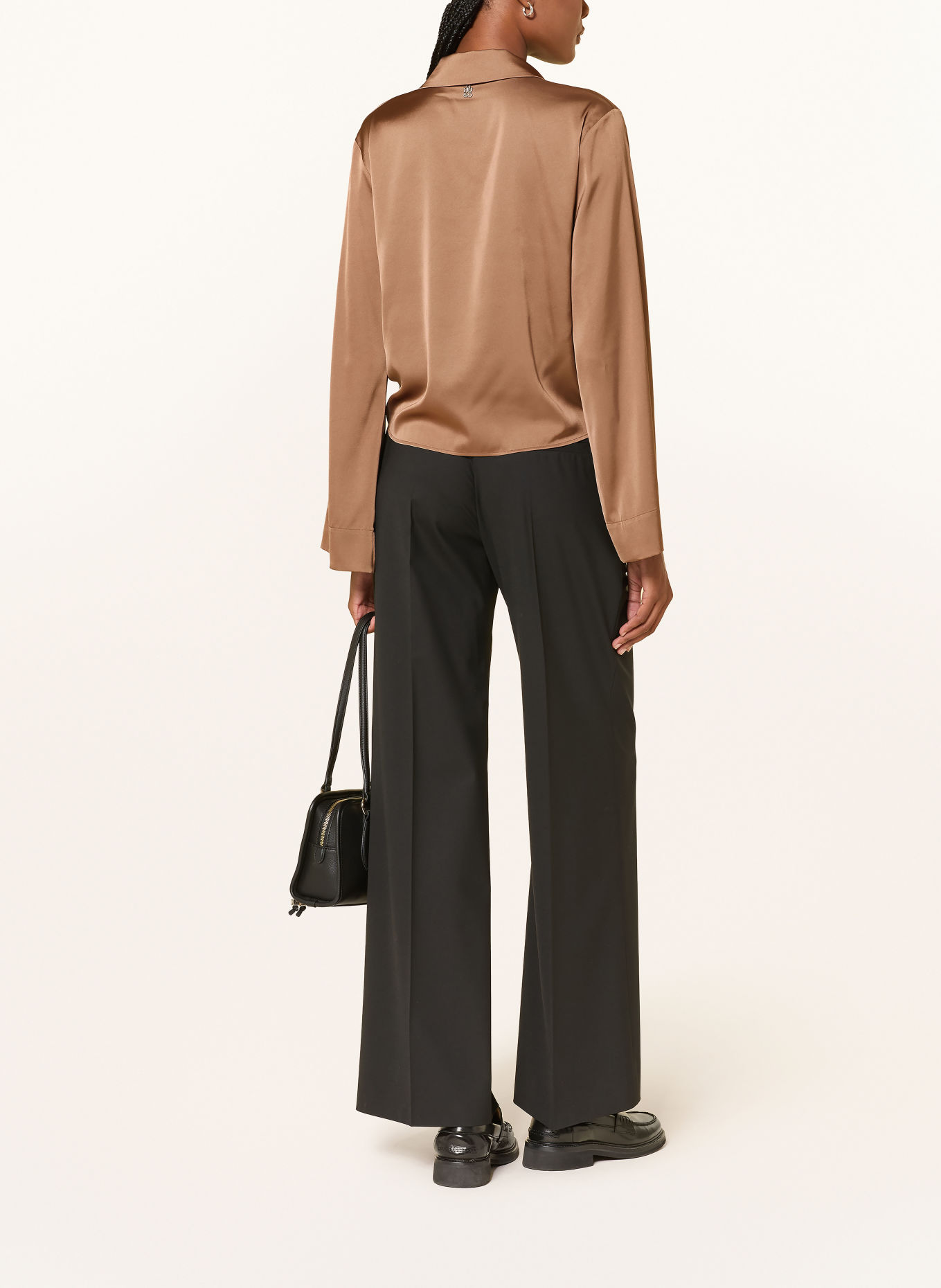 HUGO Satin blouse ERRIKA: BROWN