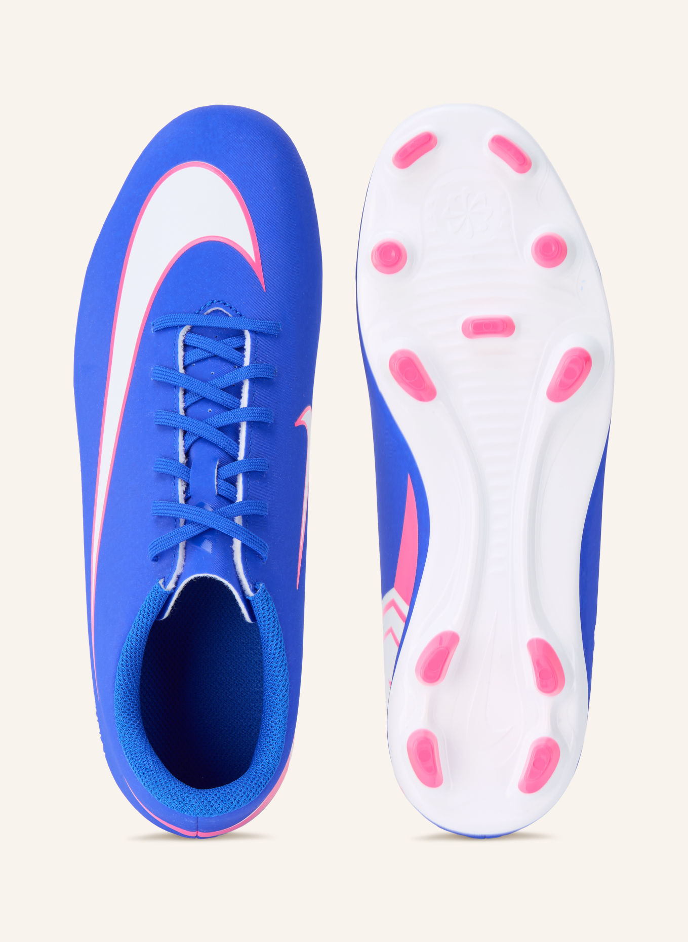 Nike Fußballschuhe VAPOR 16 CLUB FG/MG: BLAU / NEONPINK / WEISS