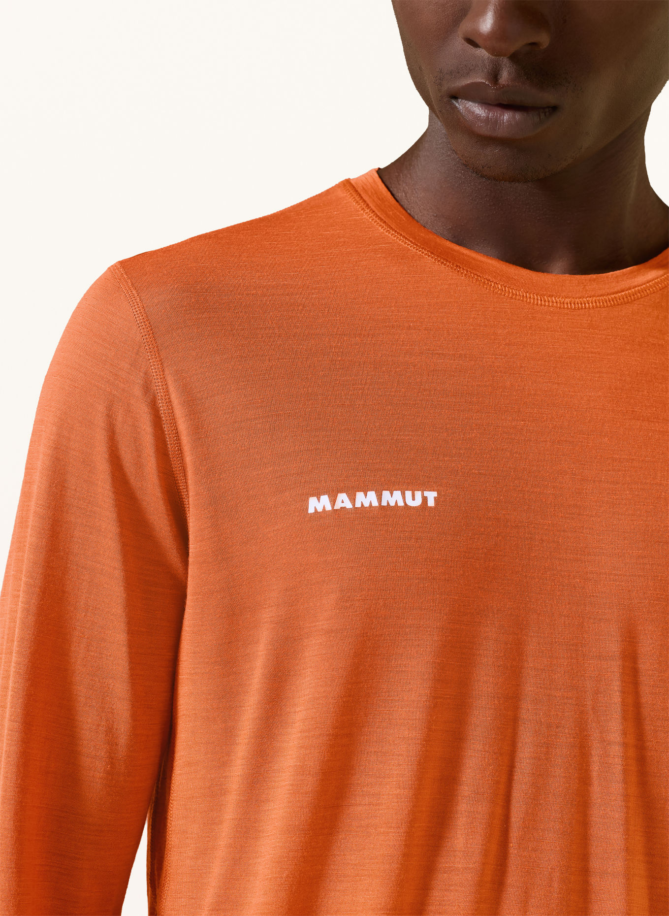 MAMMUT Long sleeve shirt TREE WOOL FL: ORANGE