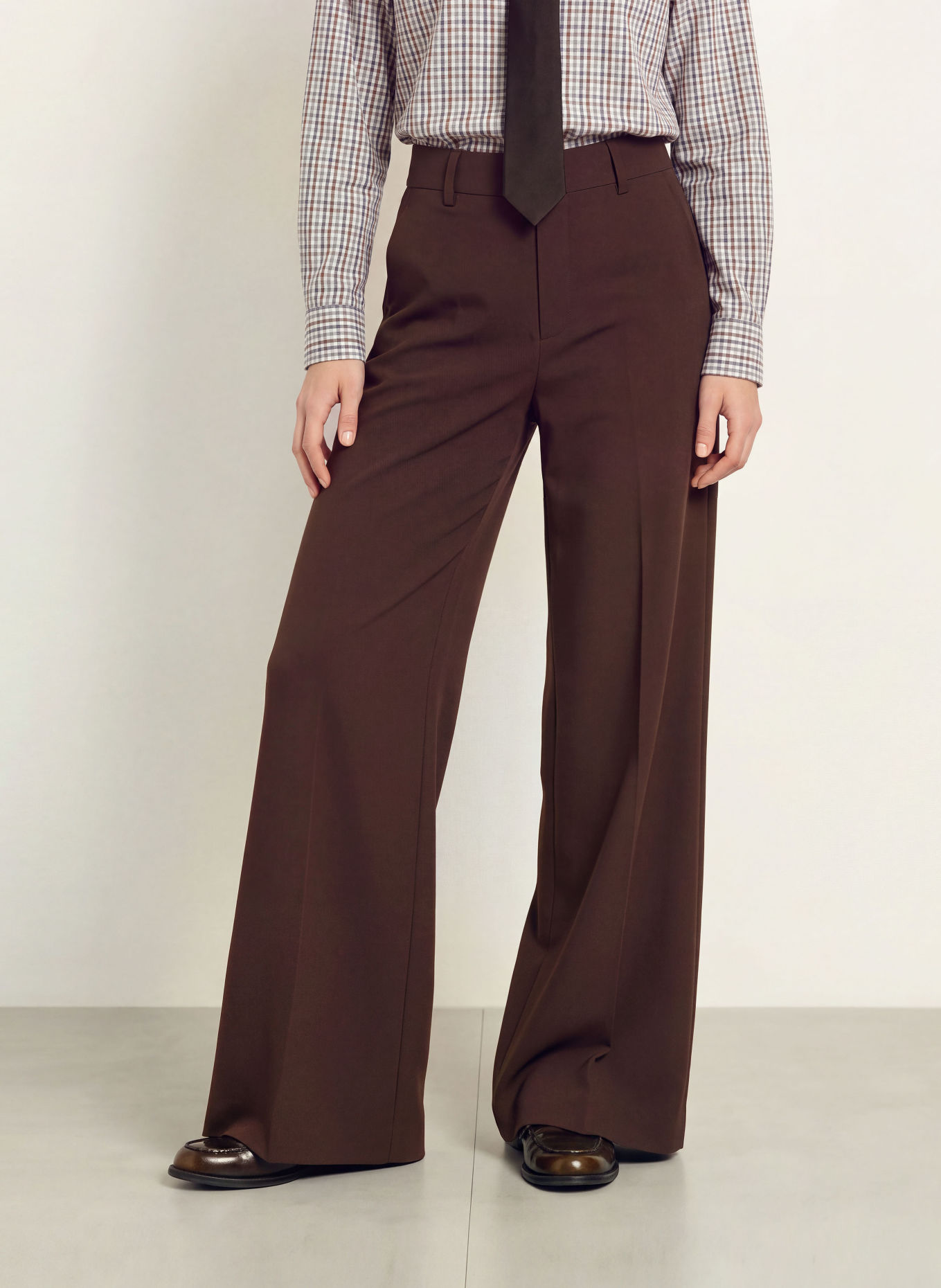 ROSSI IVON Trousers: DARK BROWN
