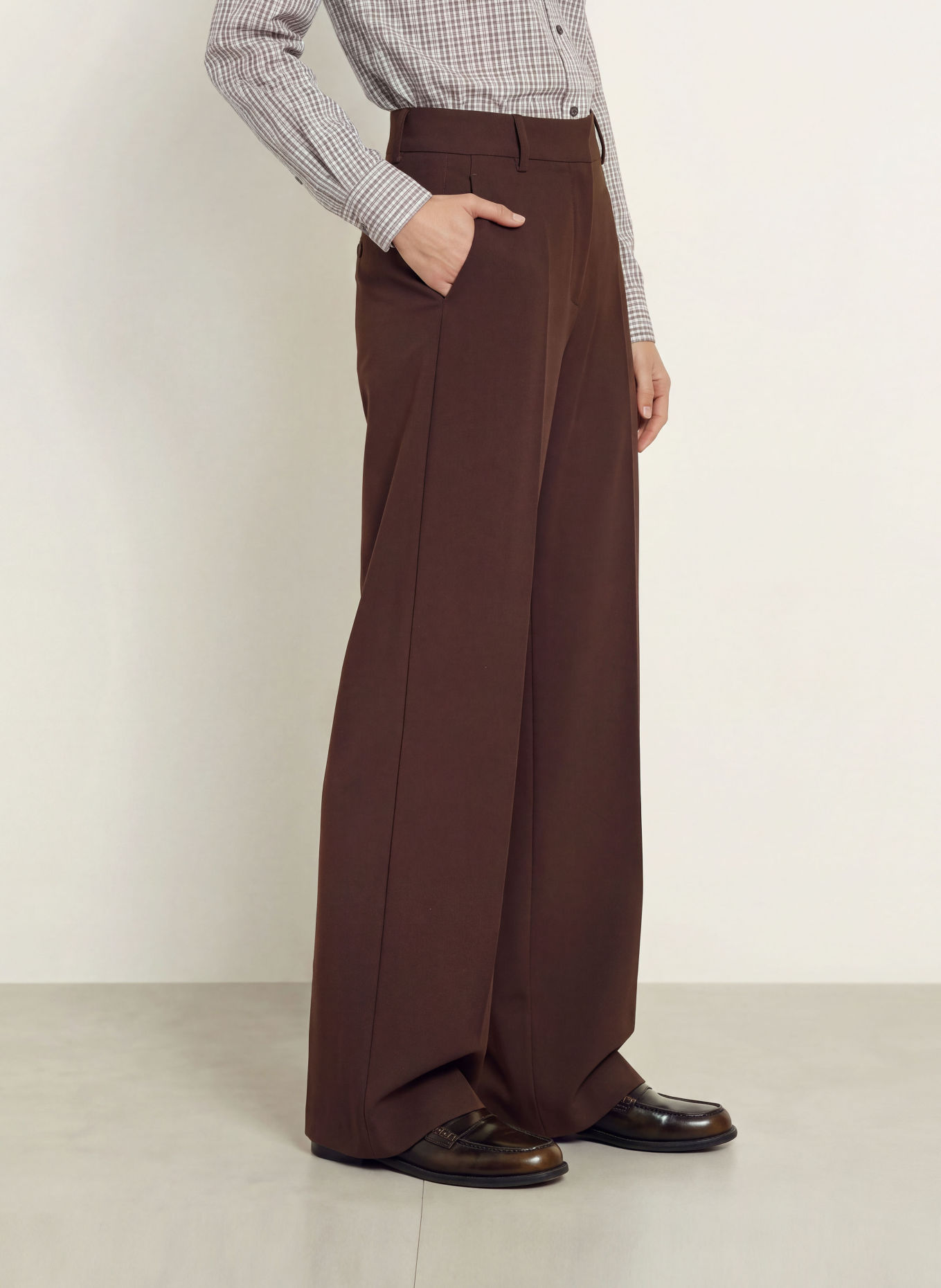 ROSSI IVON Trousers: DARK BROWN