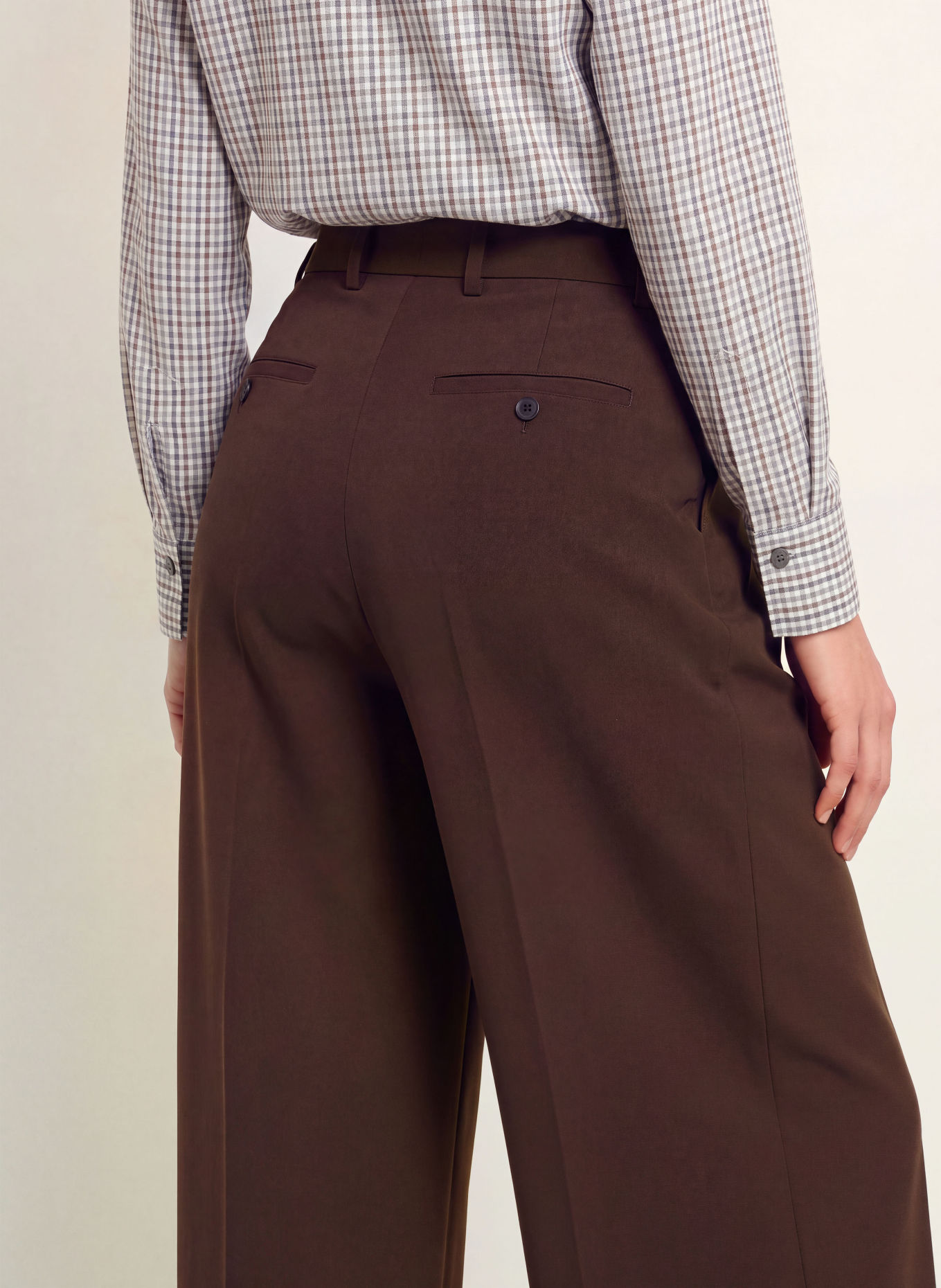 ROSSI IVON Trousers: DARK BROWN