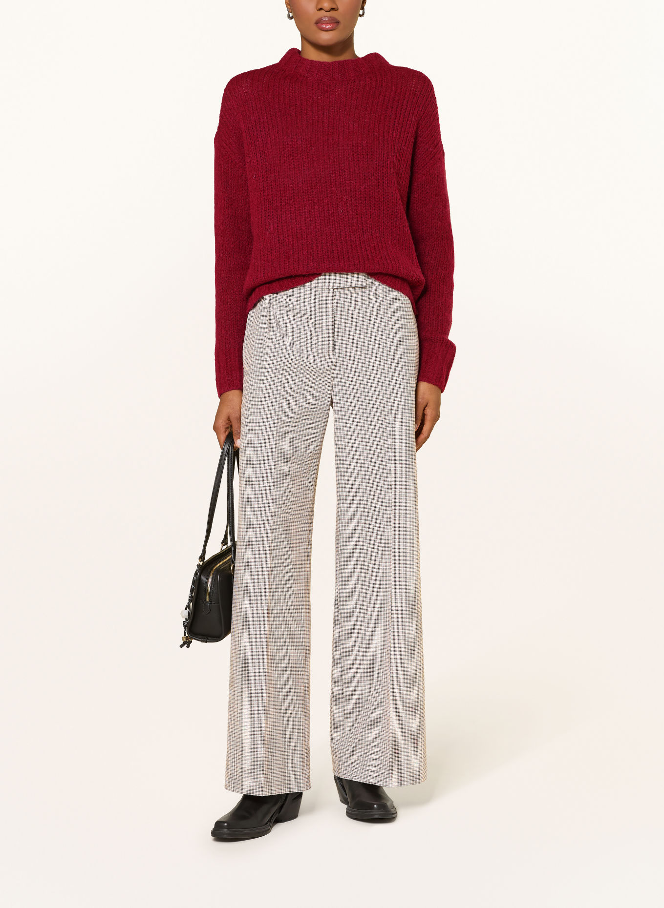 HUGO Pullover SLOOSSY: DUNKELROT