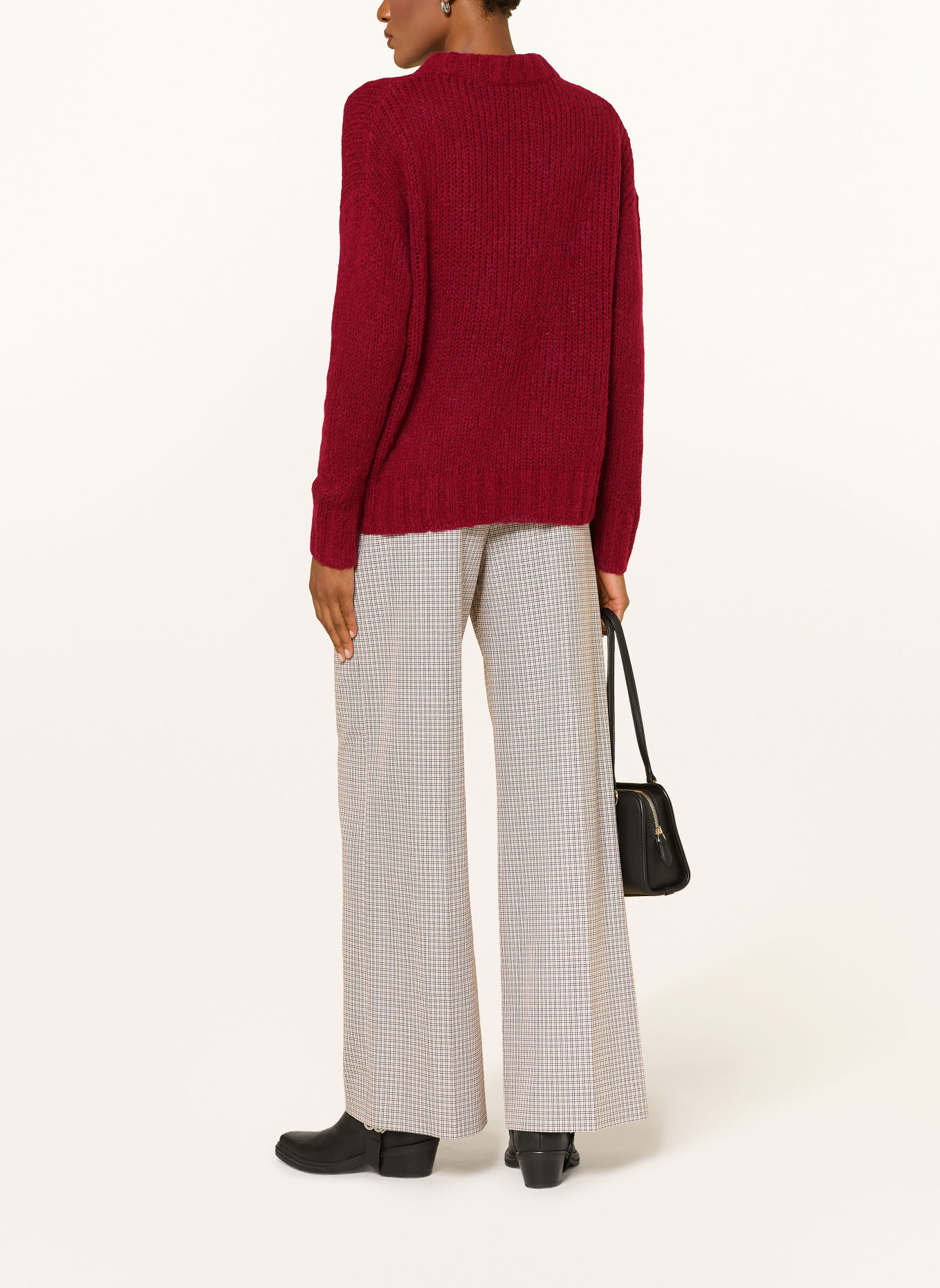 HUGO Pullover SLOOSSY: DUNKELROT