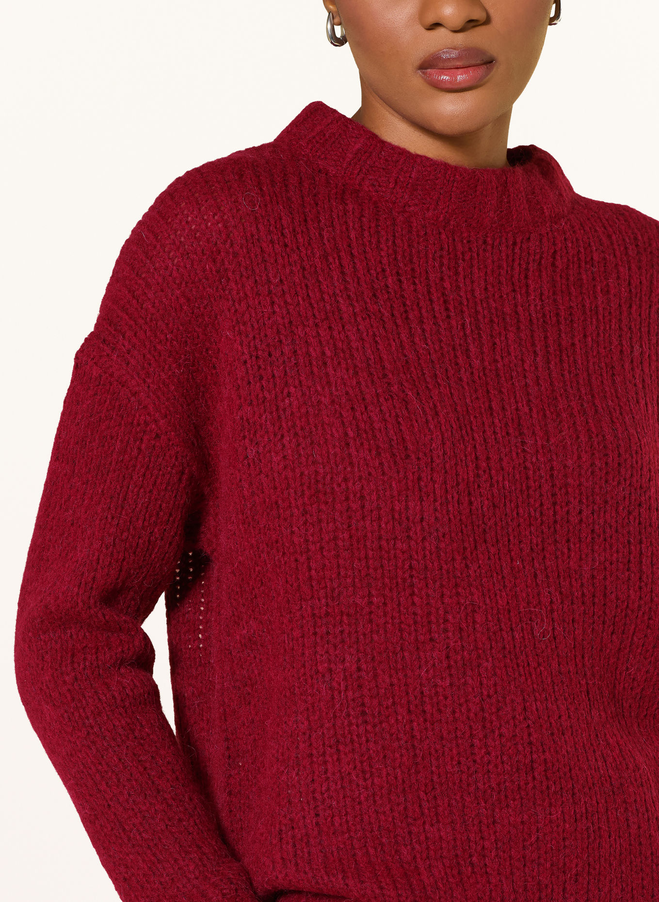 HUGO Pullover SLOOSSY: DUNKELROT