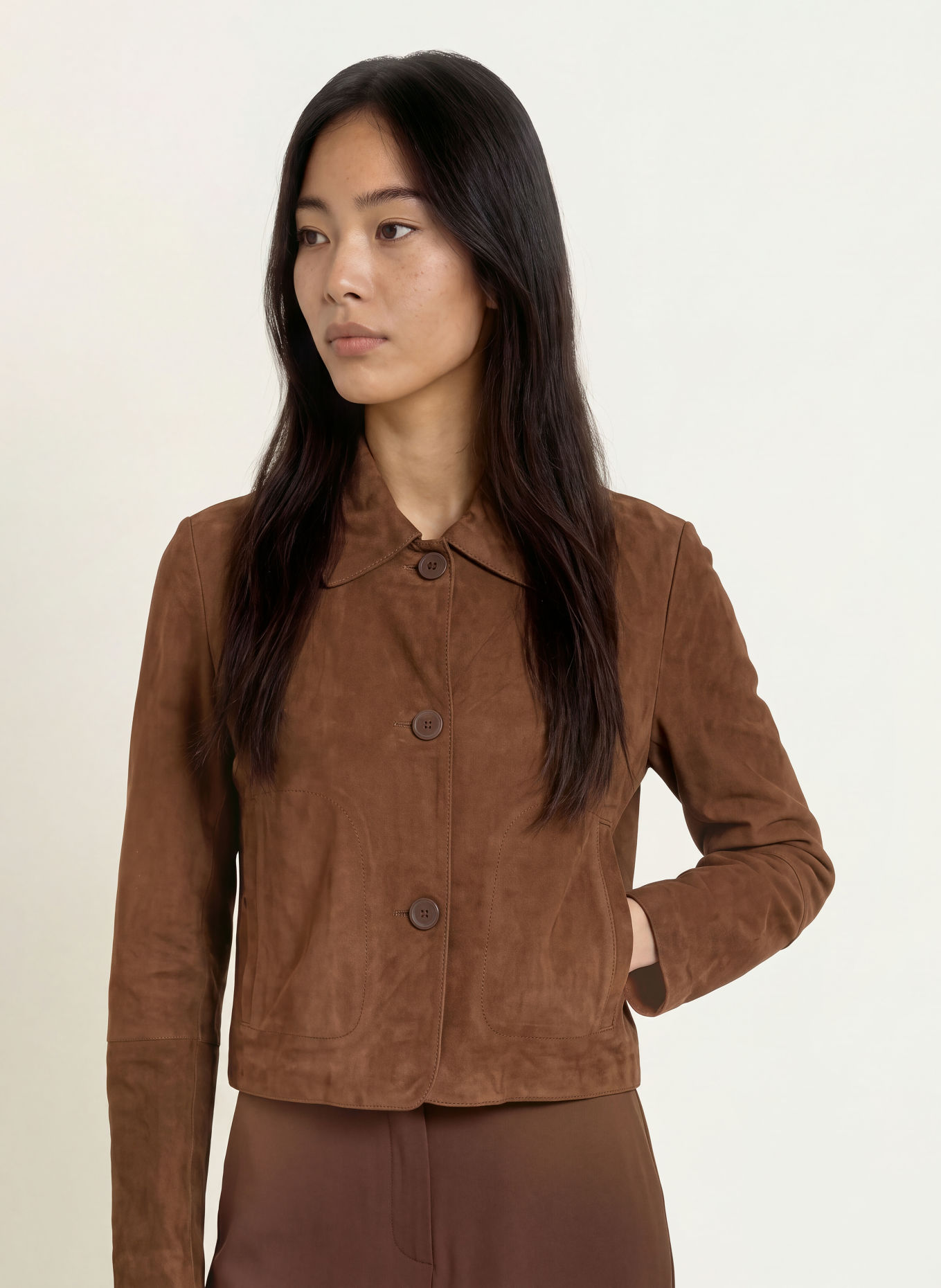 REPEAT Lederjacke: DUNKELBRAUN