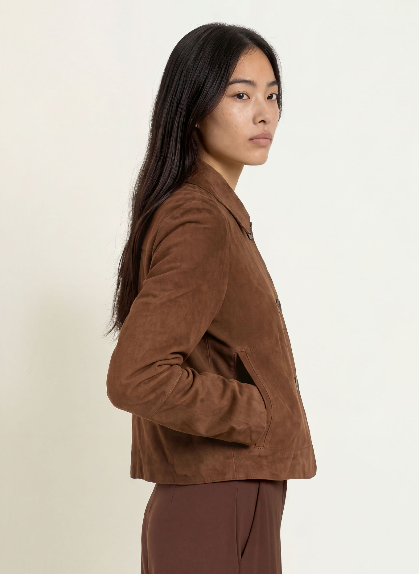 REPEAT Lederjacke: DUNKELBRAUN