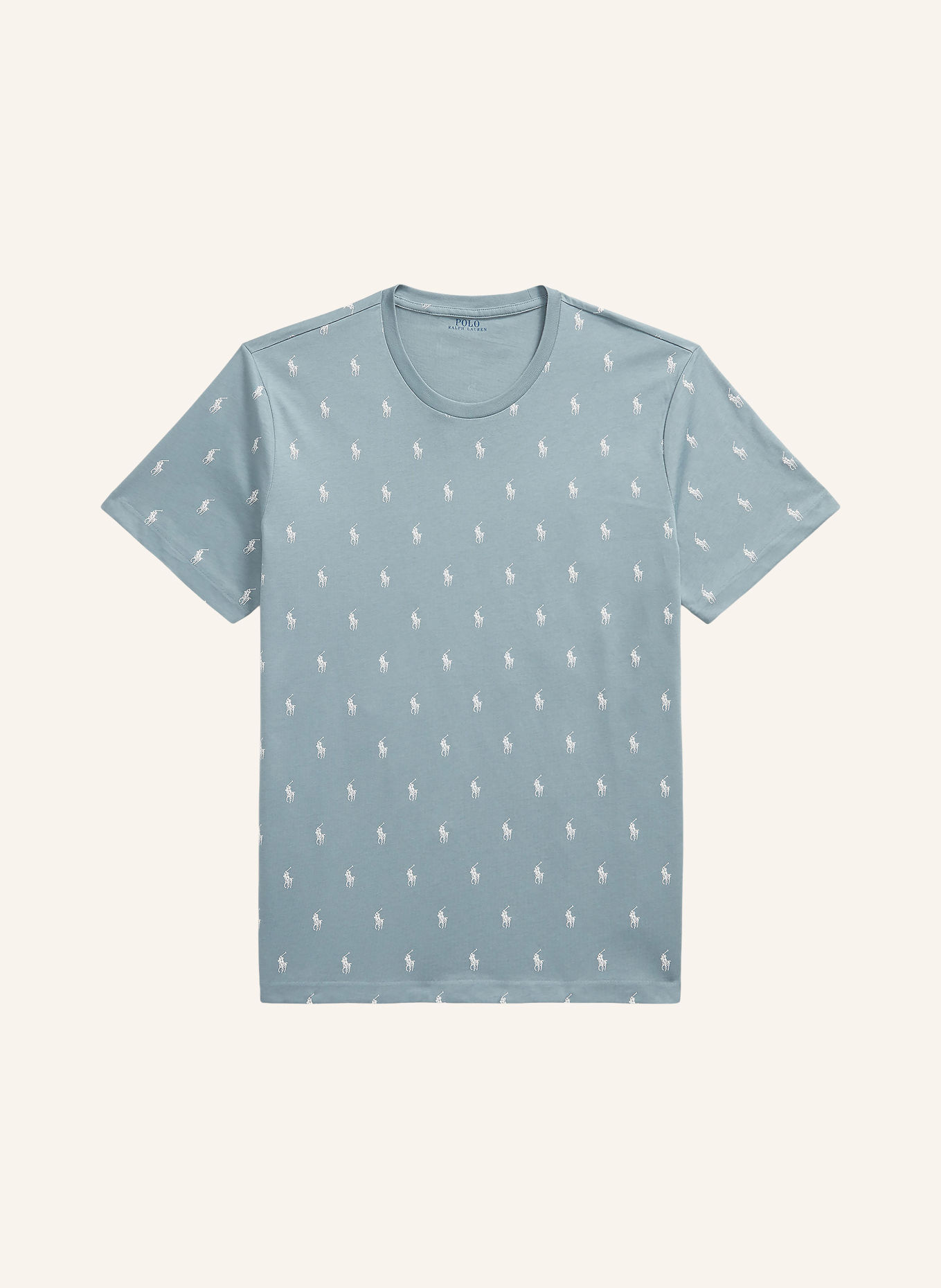 POLO RALPH LAUREN Loungeshirt: BLÅGRÅ / HVID