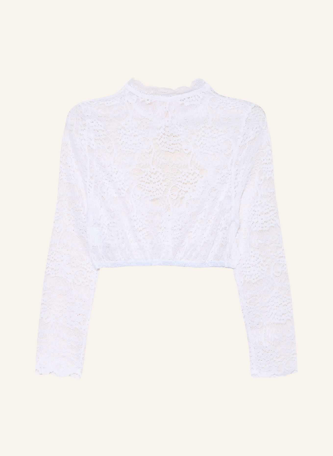 KRÜGER Blouse Dirndl JULENE en dentelle à manches 3/4: BLANC