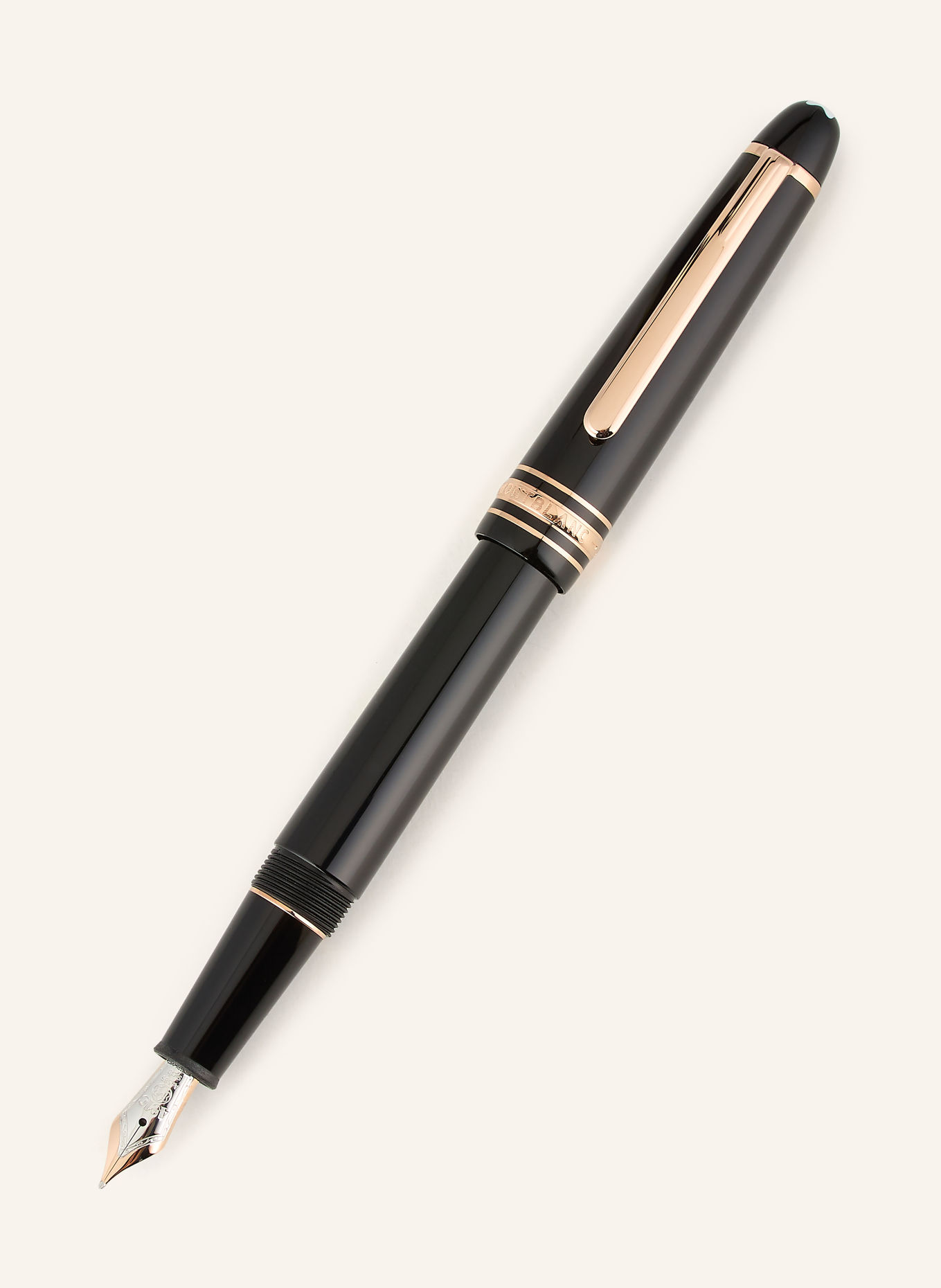 MONTBLANC Pióro wieczne MEISTERSTÜCK: CZARNY / RÓŻOWOZLOTY