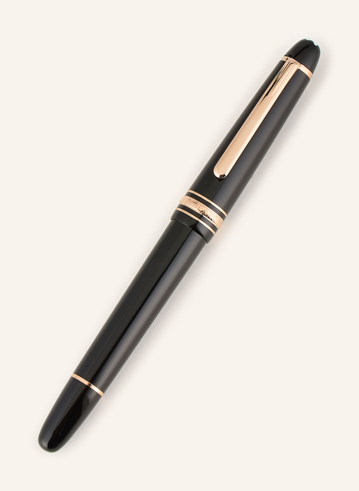 MONTBLANC Pióro wieczne MEISTERSTÜCK: CZARNY / RÓŻOWOZLOTY