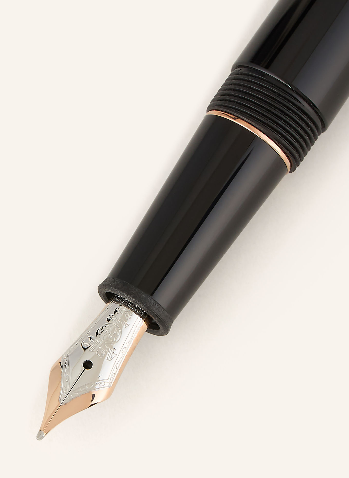 MONTBLANC Pióro wieczne MEISTERSTÜCK: CZARNY / RÓŻOWOZLOTY