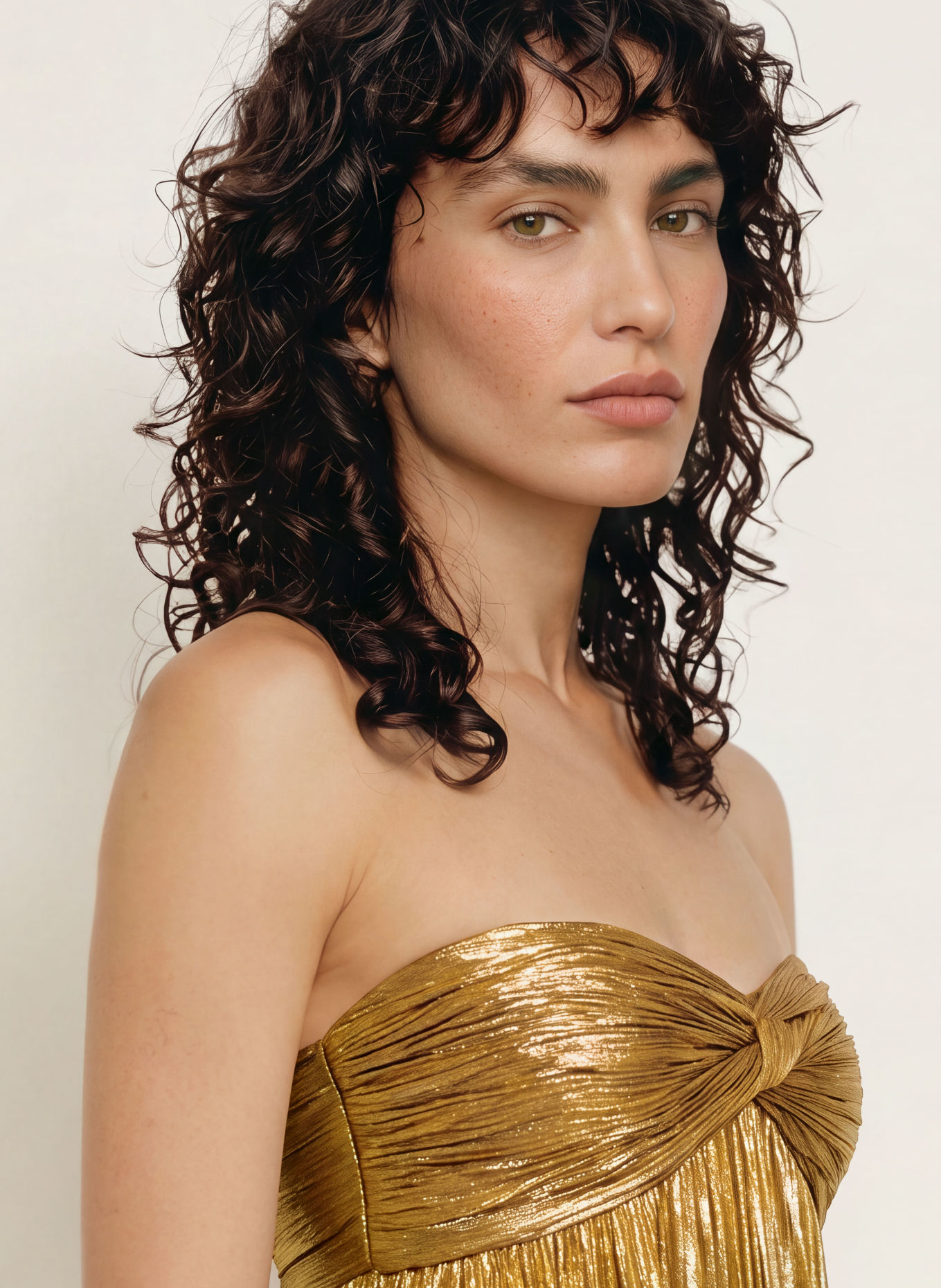 RETROFÊTE Pleated dress ZOA: GOLD
