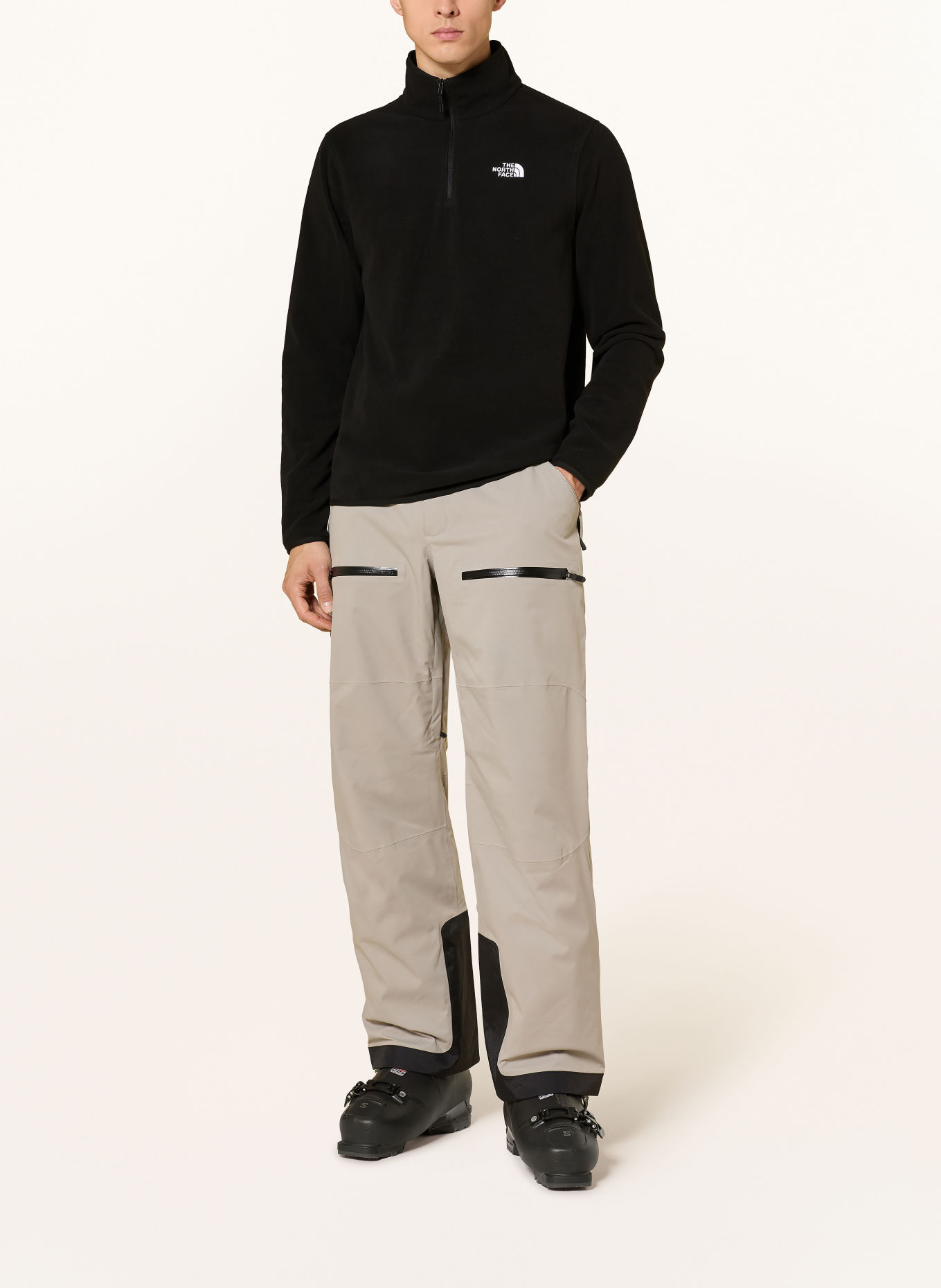 THE NORTH FACE GLACIER fleece troyer: BLACK