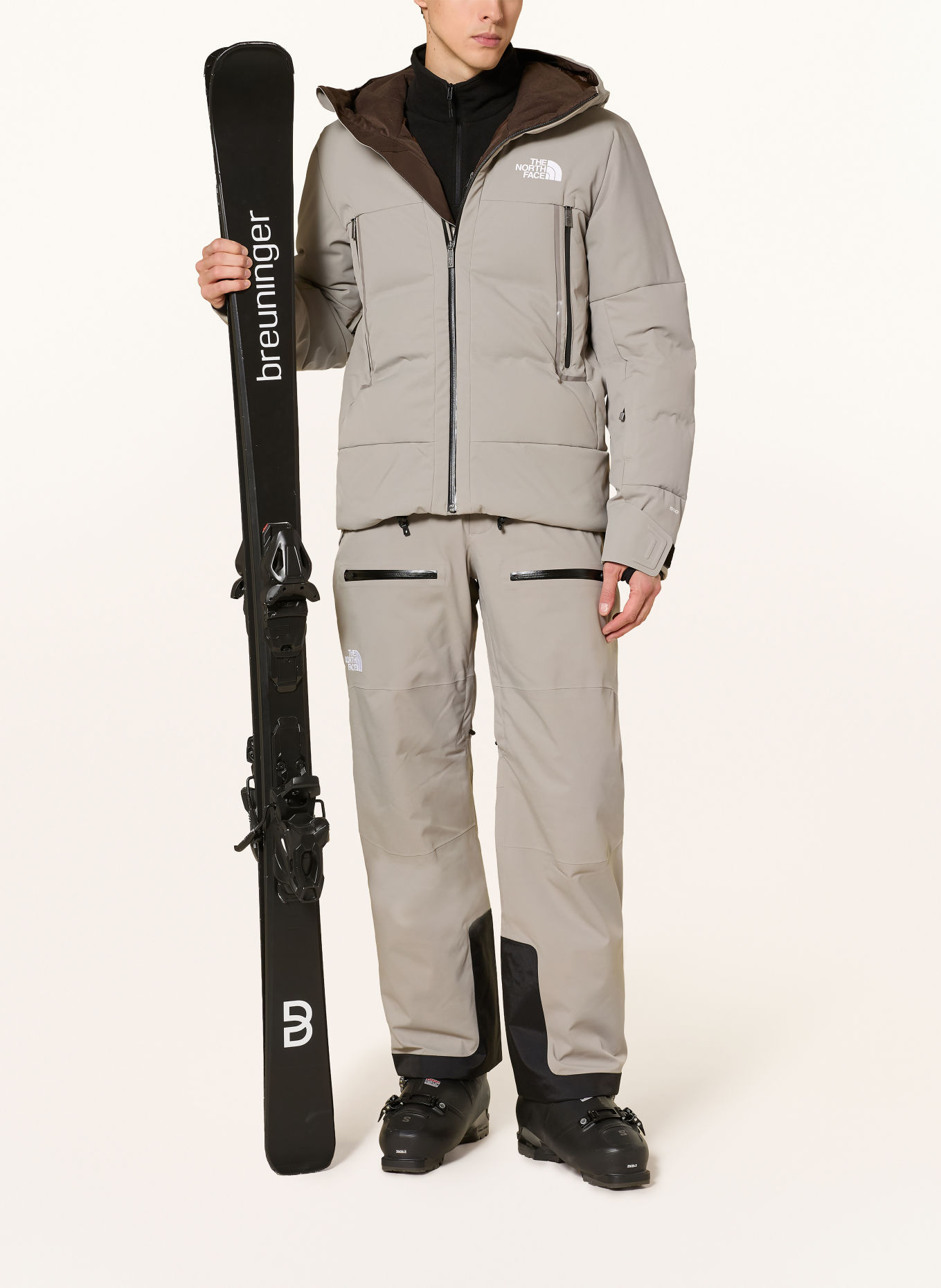 THE NORTH FACE CIRQUE down ski jacket: GRAY / WHITE / BLACK
