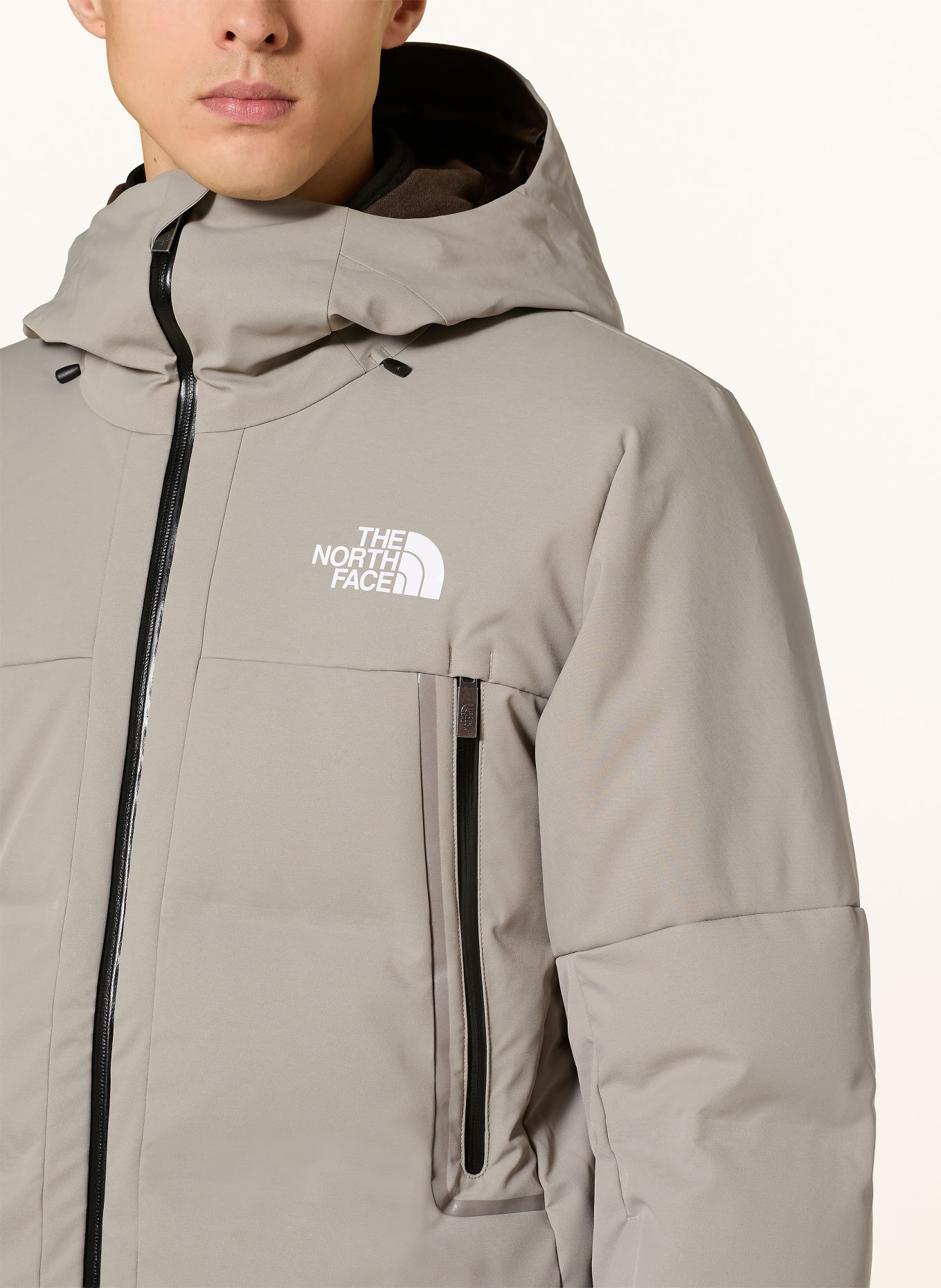 THE NORTH FACE CIRQUE down ski jacket: GRAY / WHITE / BLACK