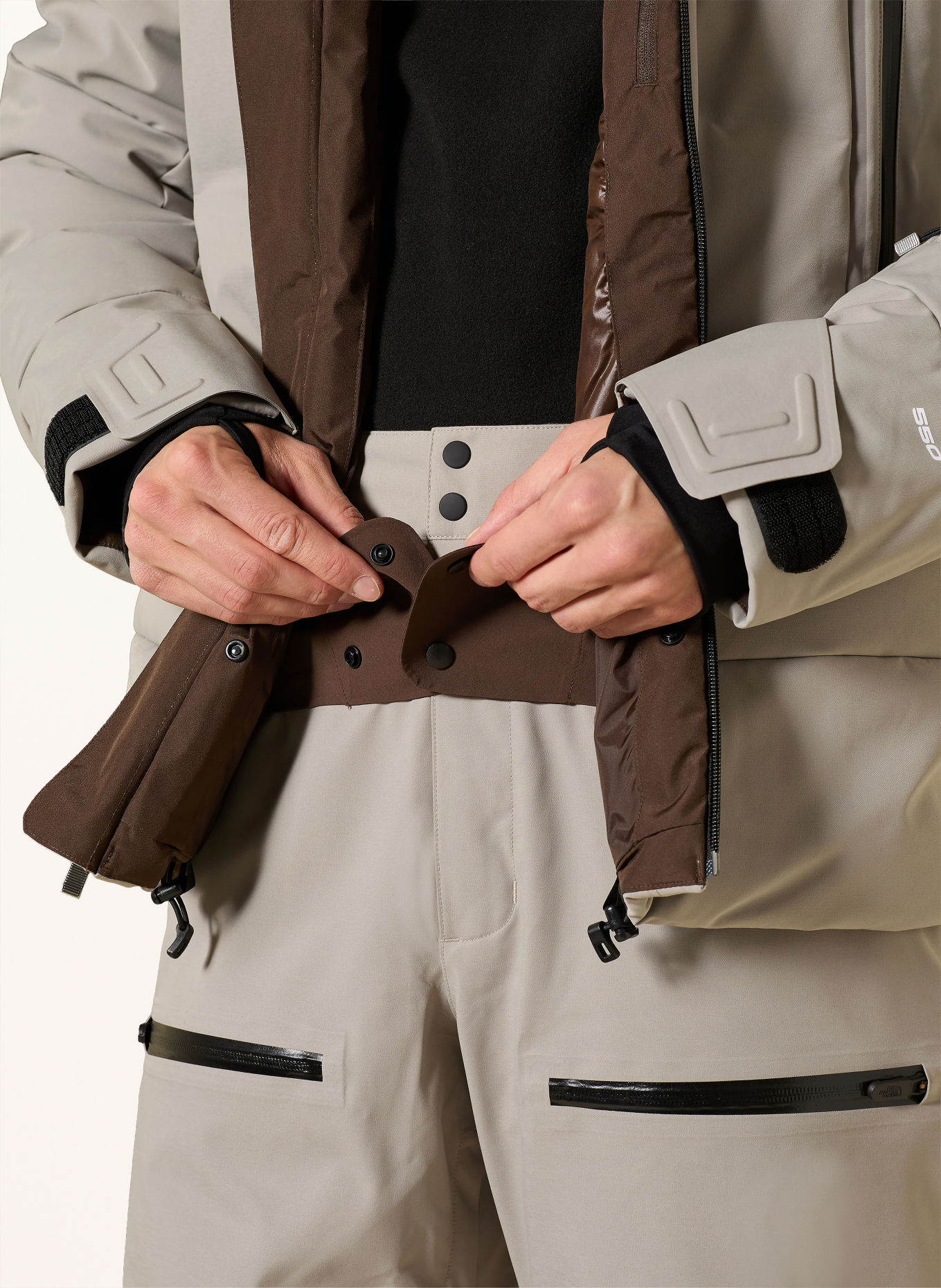THE NORTH FACE CIRQUE down ski jacket: GRAY / WHITE / BLACK