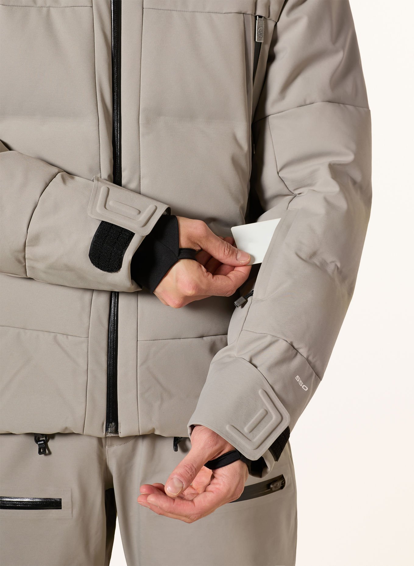 THE NORTH FACE CIRQUE down ski jacket: GRAY / WHITE / BLACK