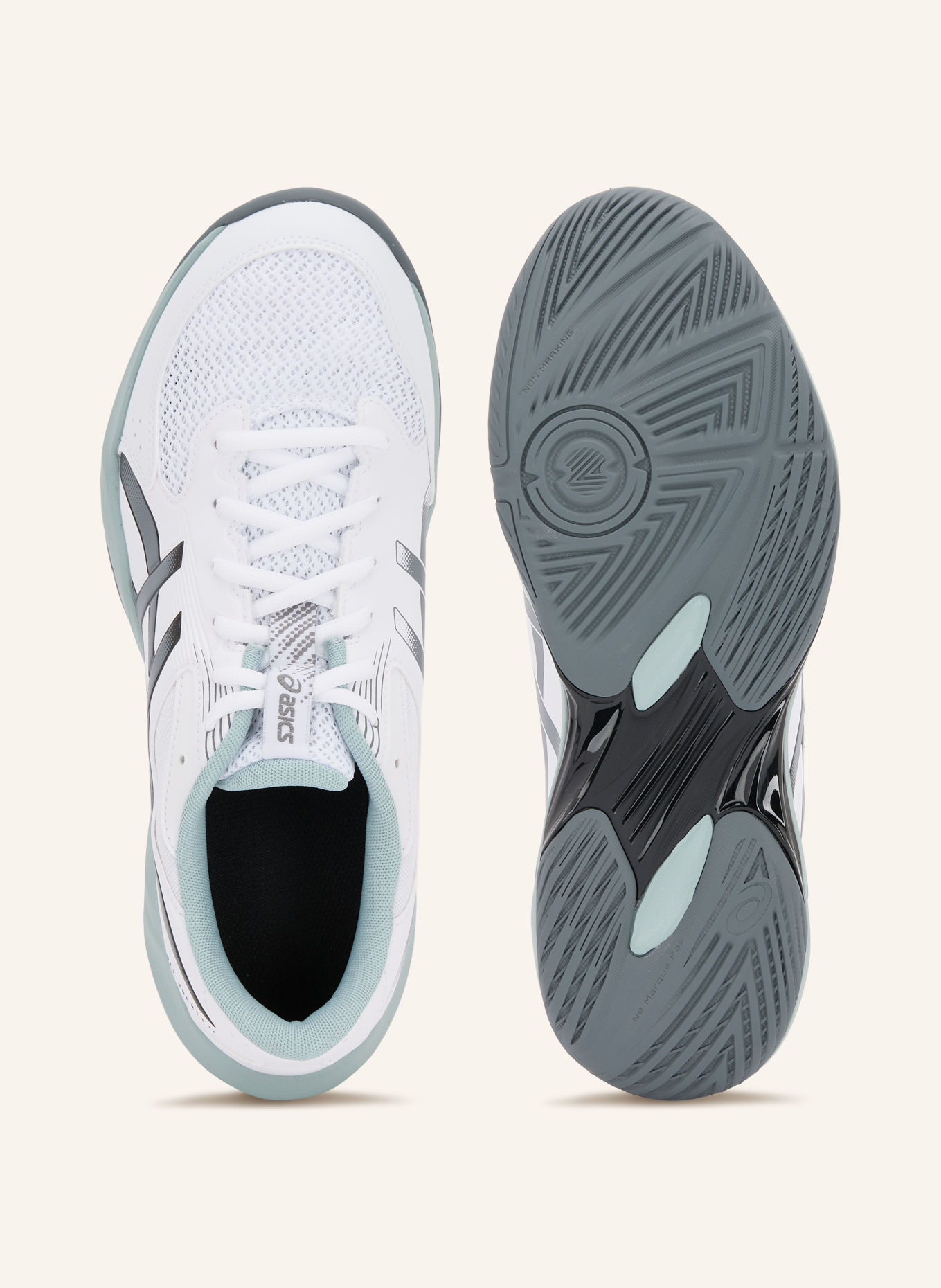 ASICS Indendørssko GEL-ROCKET 12: HVID / MØRKEGRÅ / LYSEGRØN