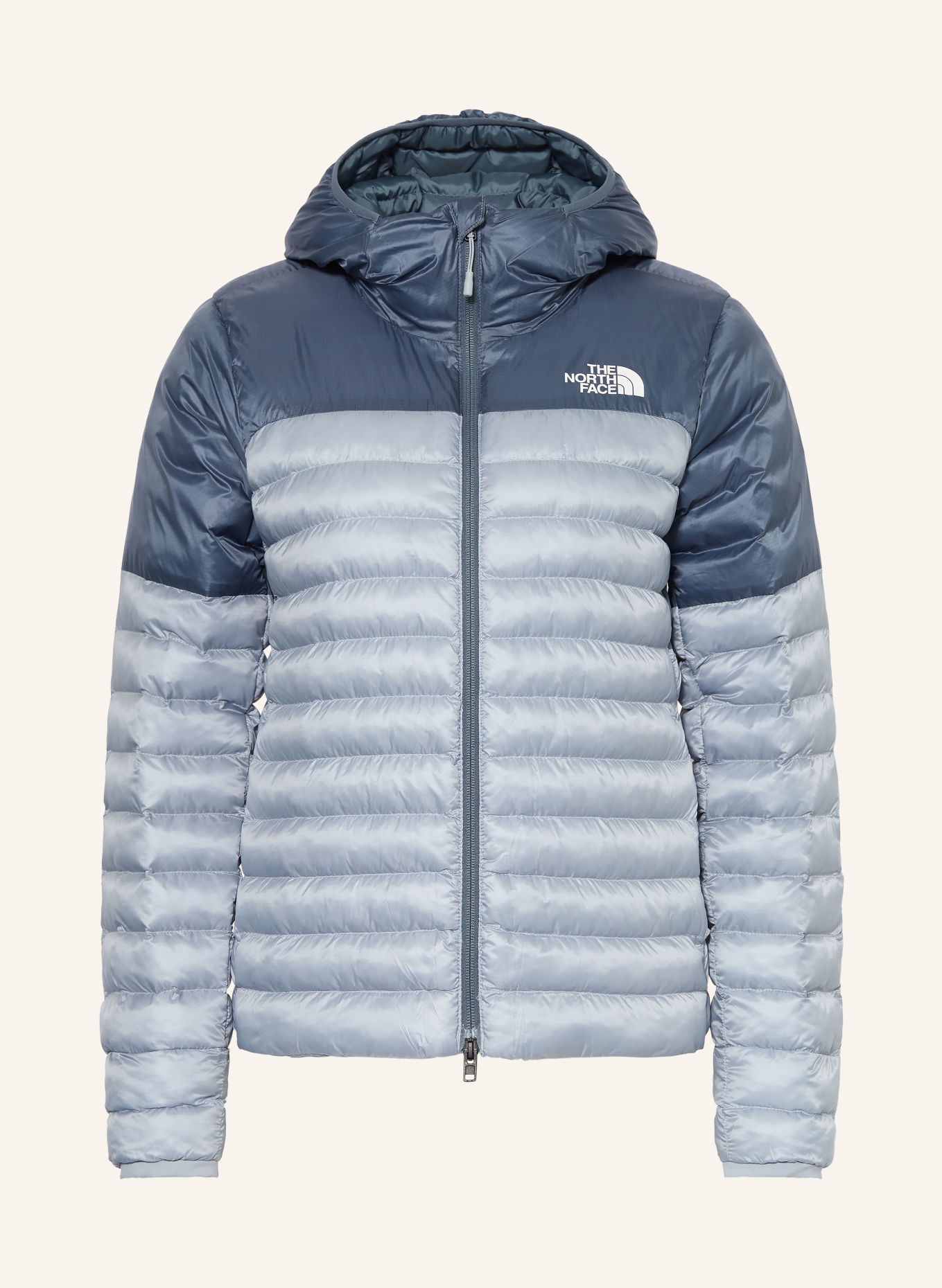 THE NORTH FACE TERRA PEAK Hoodie Quilted Jacket: LIGHT BLUE / BLUE GRAY