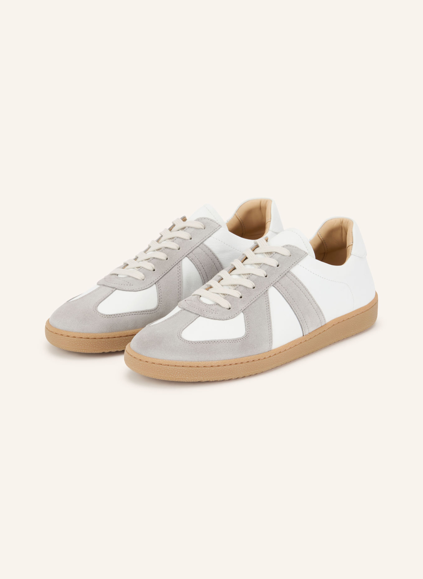 PAUL Sneaker: WIT / LICHTGRIJS