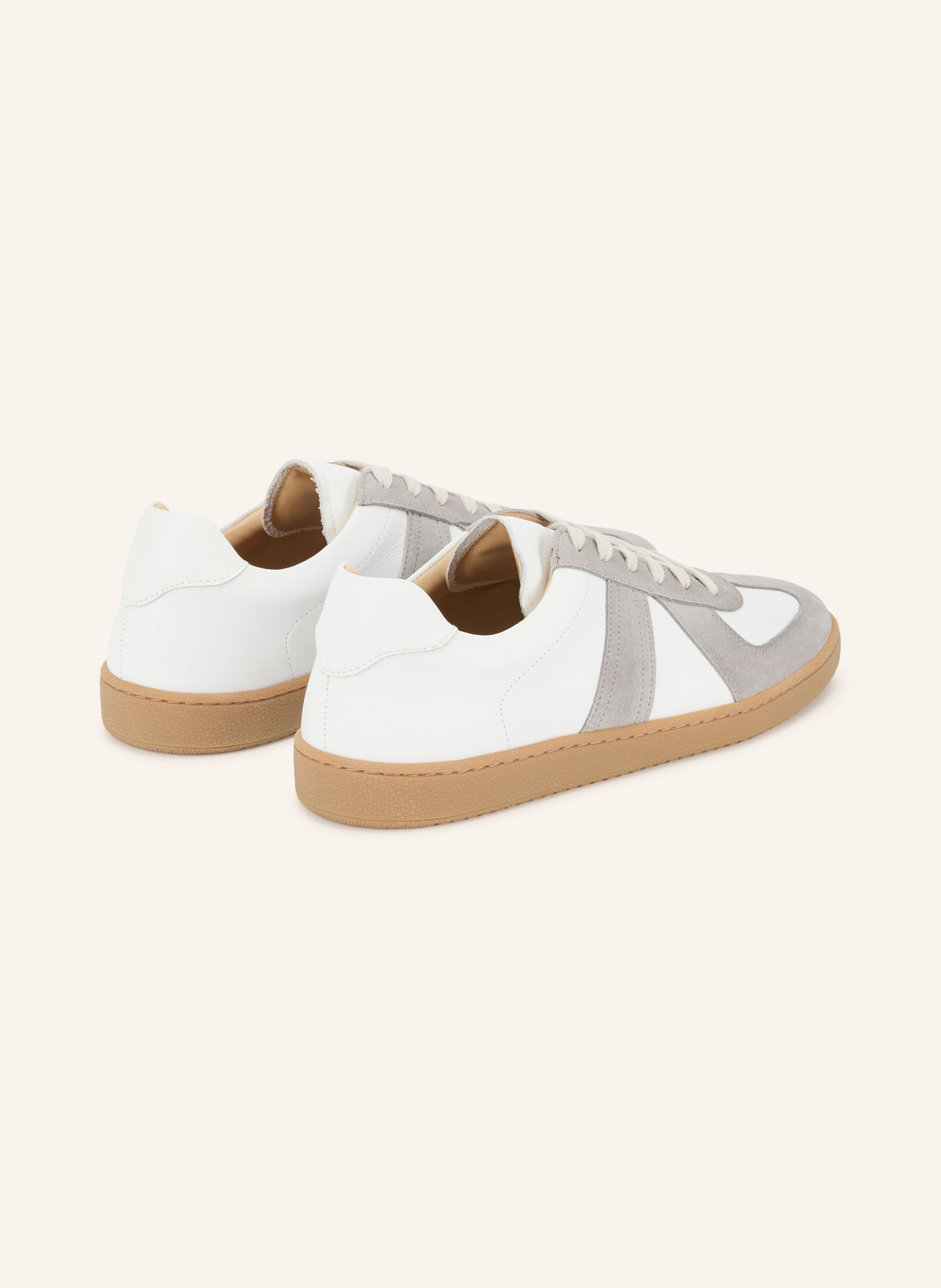 PAUL Sneaker: WIT / LICHTGRIJS