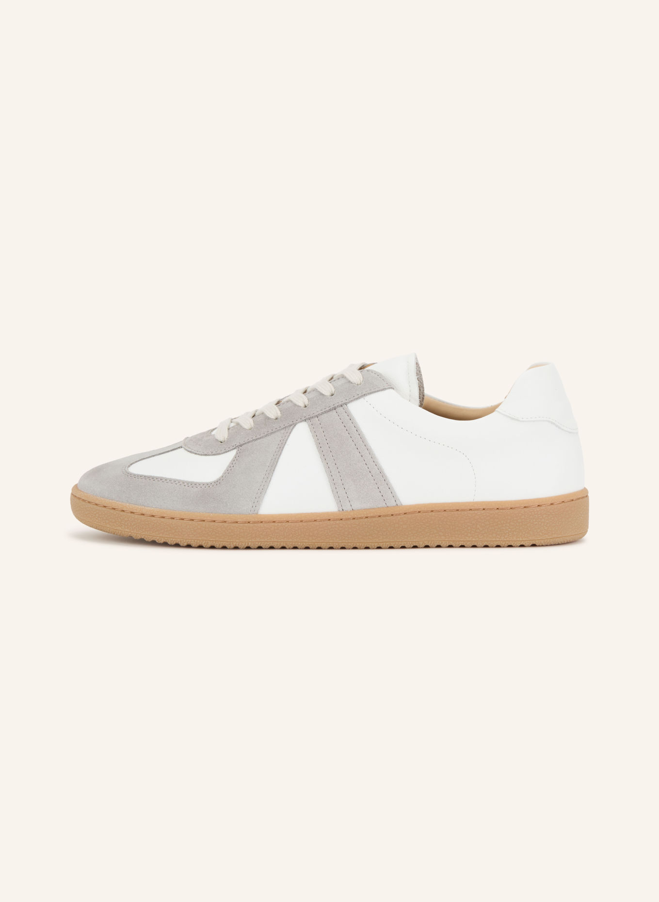 PAUL Sneaker: WIT / LICHTGRIJS