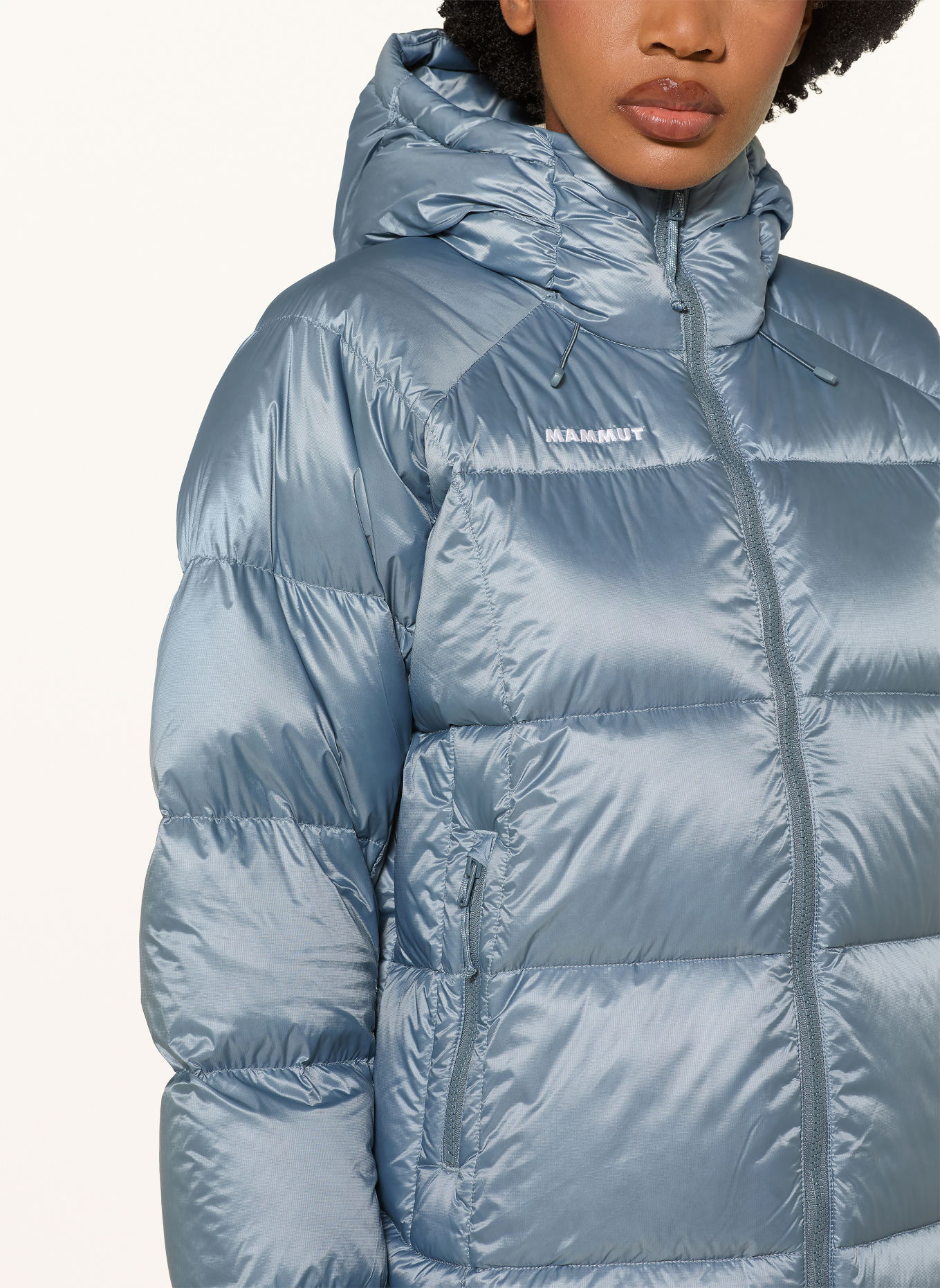 MAMMUT GLACIER GLOW IN down jackets: BLUE GRAY / WHITE