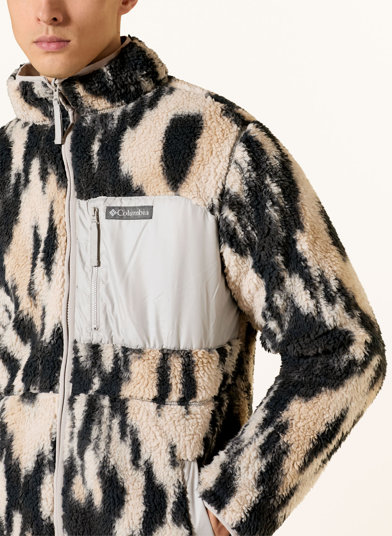 Columbia WINTER PASS™ Fleecejas, omkeerbaar: BEIGE / ZWART