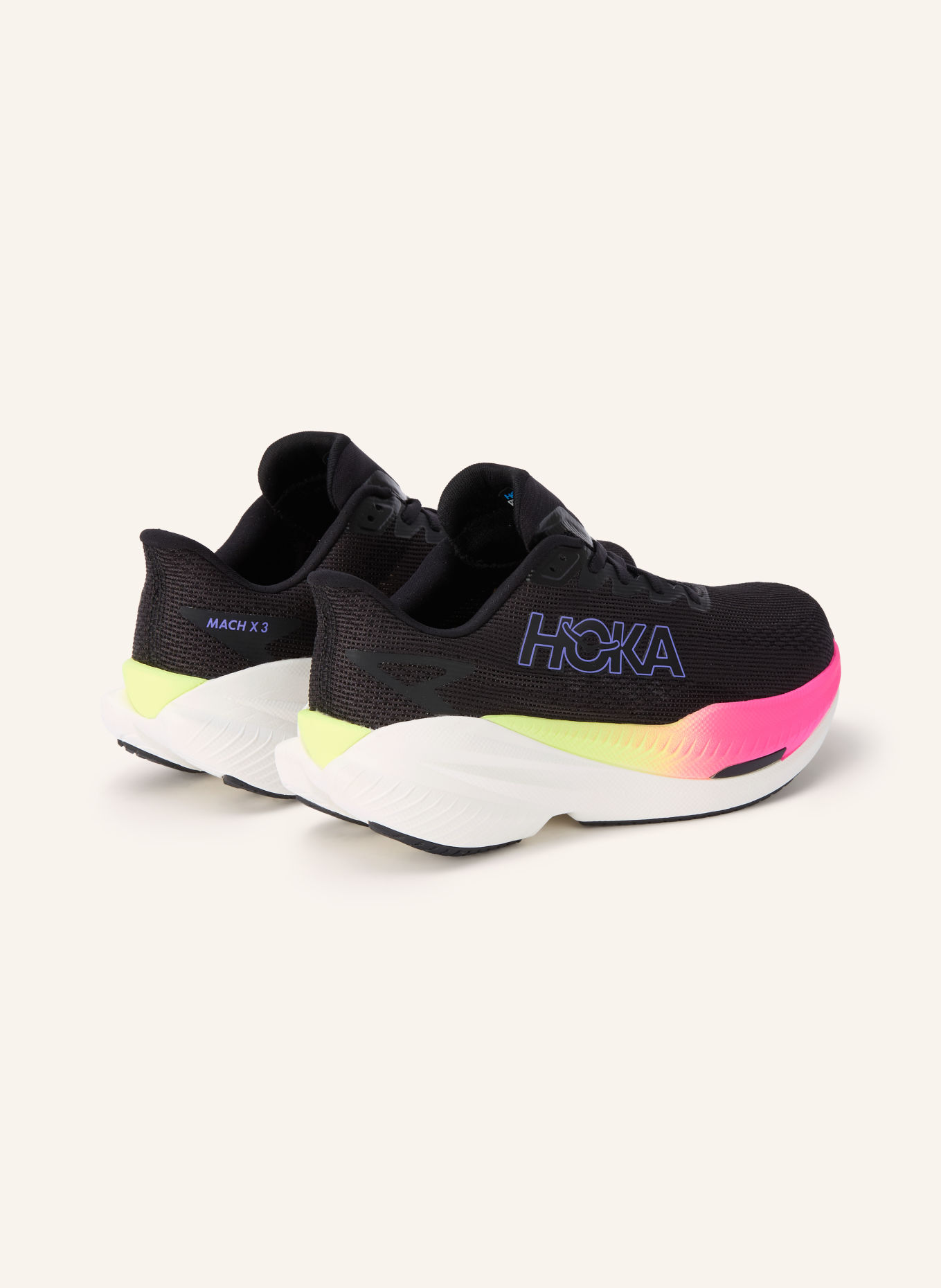 HOKA Hardloopschoenen MACH X3: ZWART / PAARS