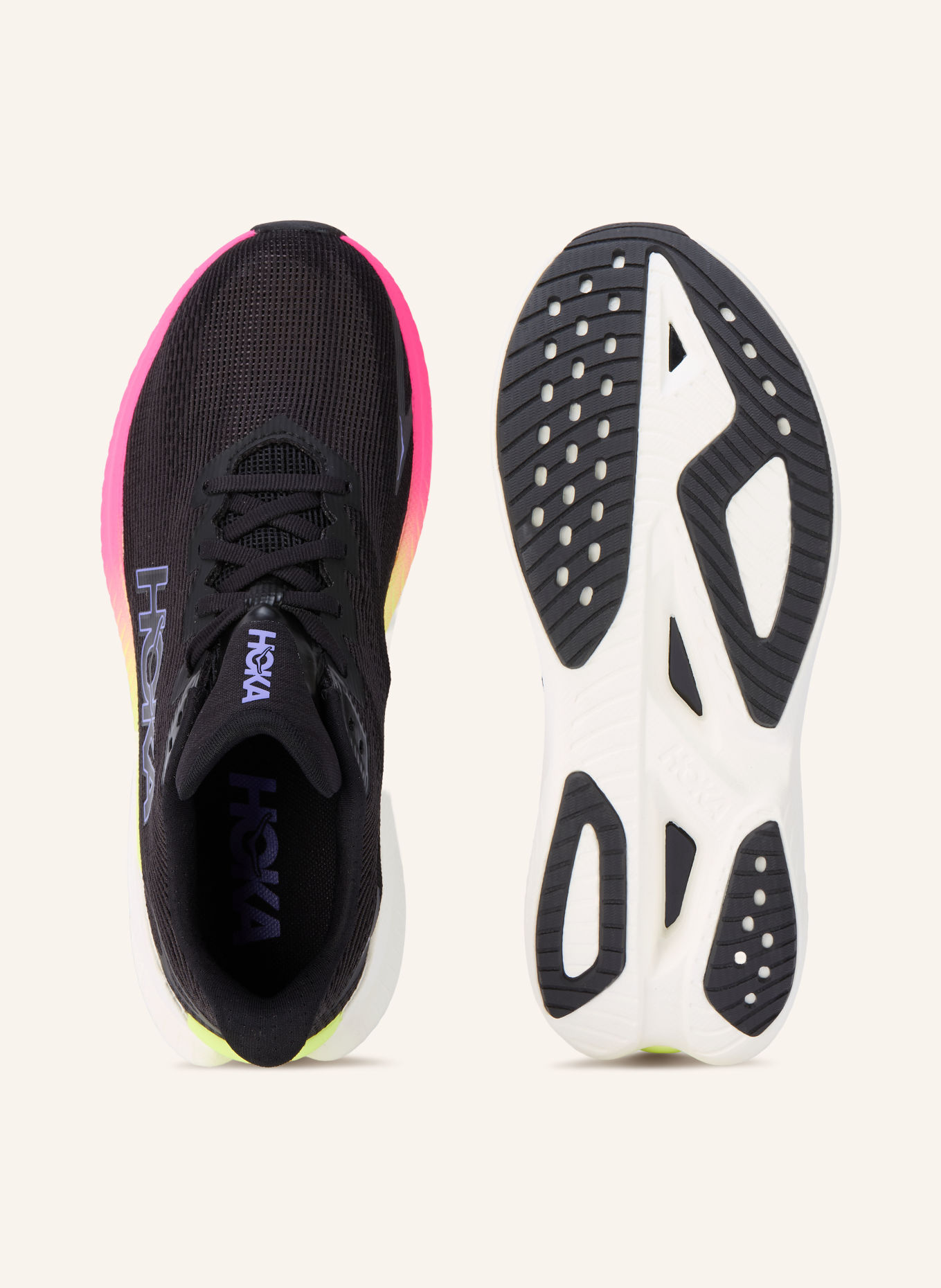 HOKA Hardloopschoenen MACH X3: ZWART / PAARS