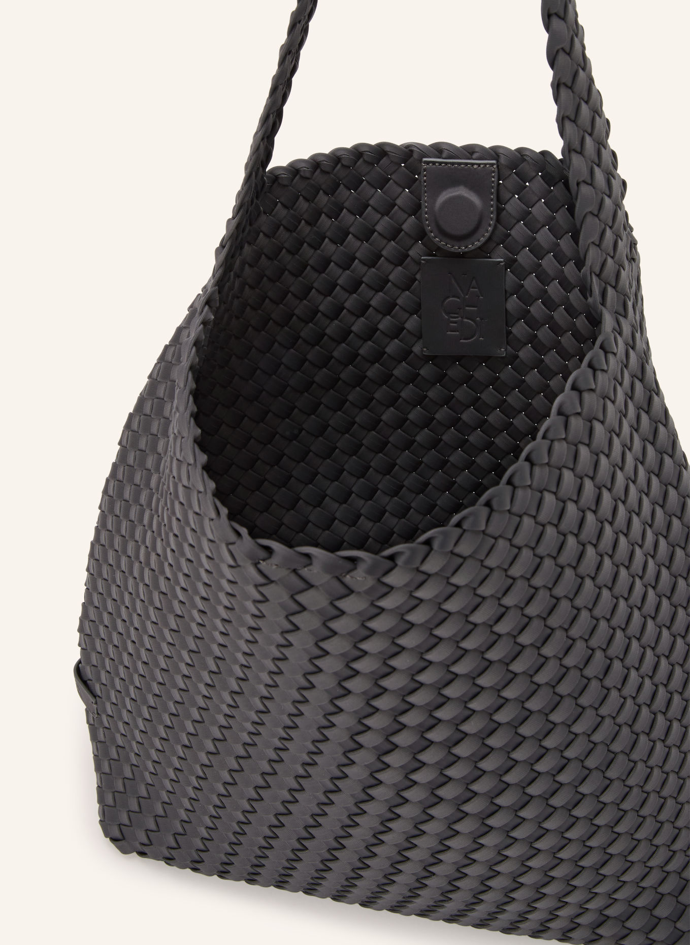 Naghedi Sac seau MEDIUM avec pochette: GRIS FONCÉ