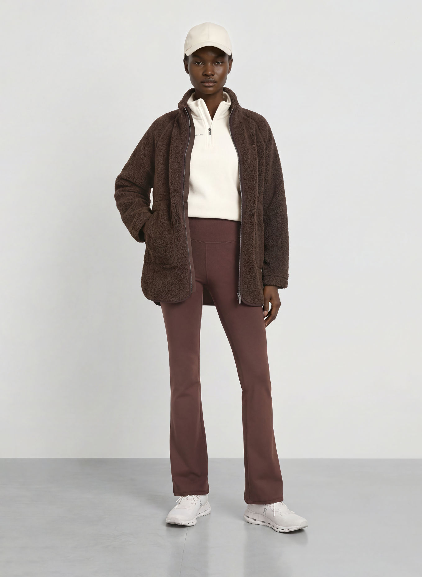 RÖHNISCH CLOUD PILE fleece jacket: DARK BROWN