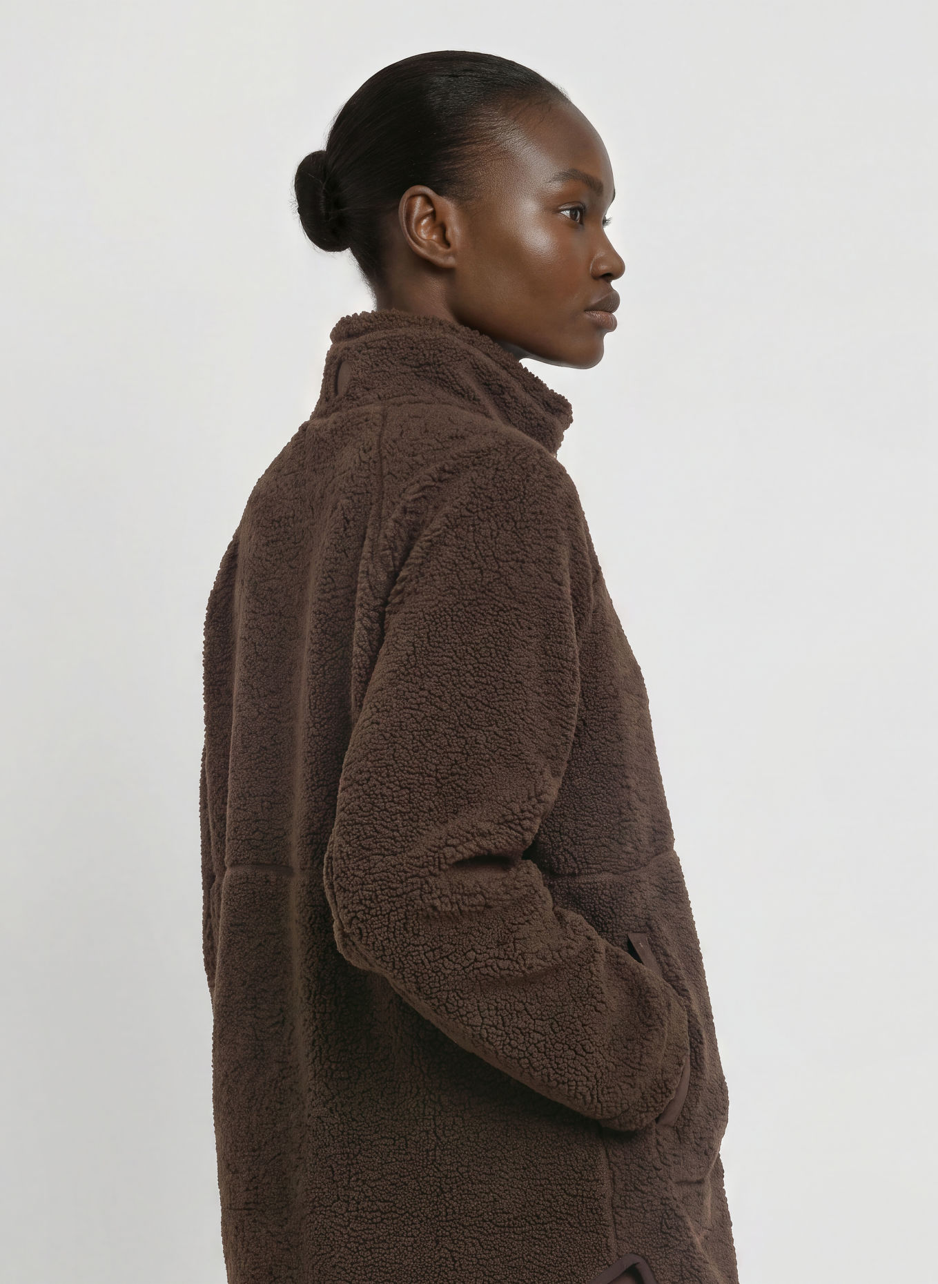 RÖHNISCH CLOUD PILE fleece jacket: DARK BROWN