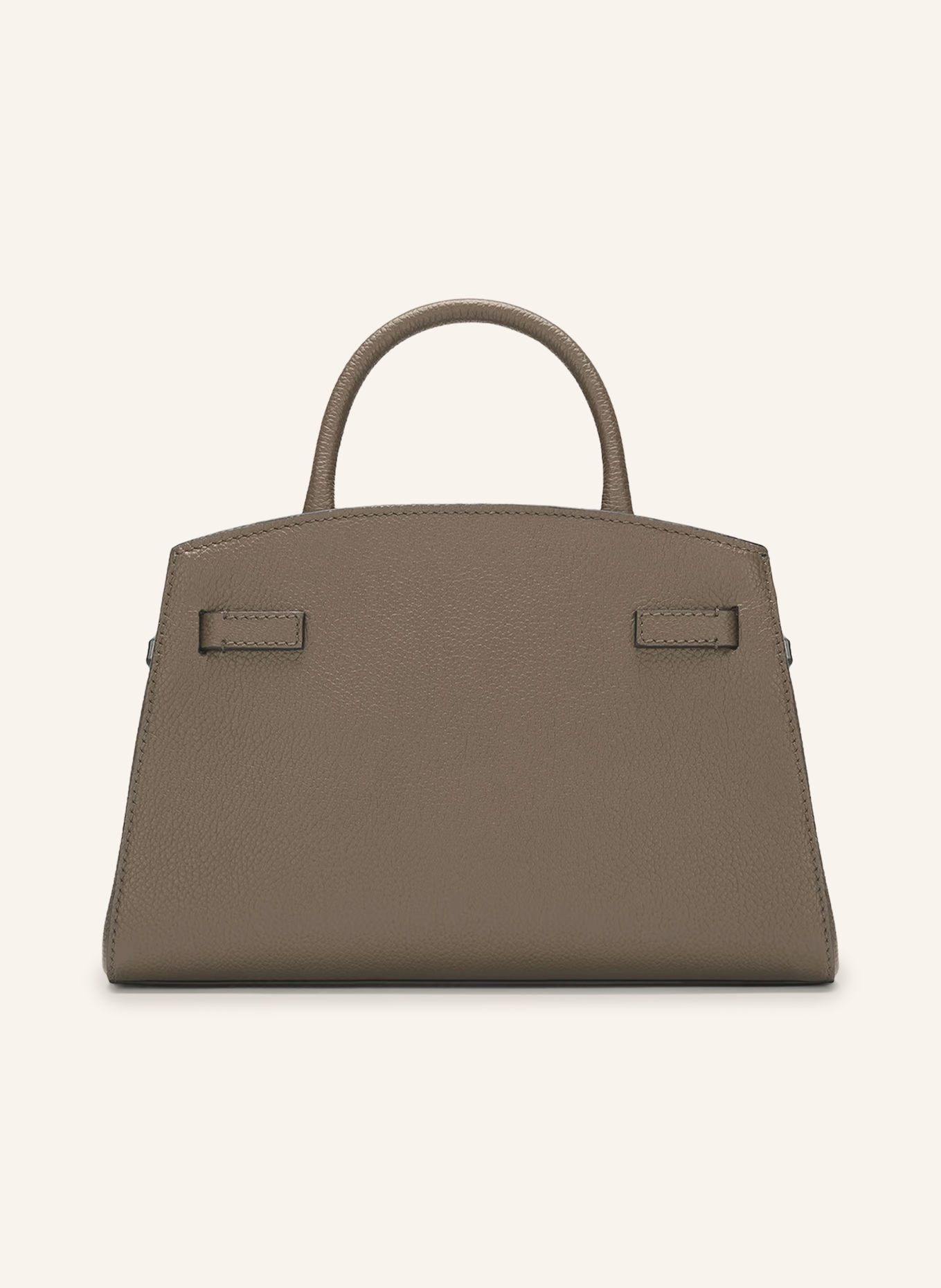 DEMELLIER THE HUDSON handbag: TAUPE / SILVER