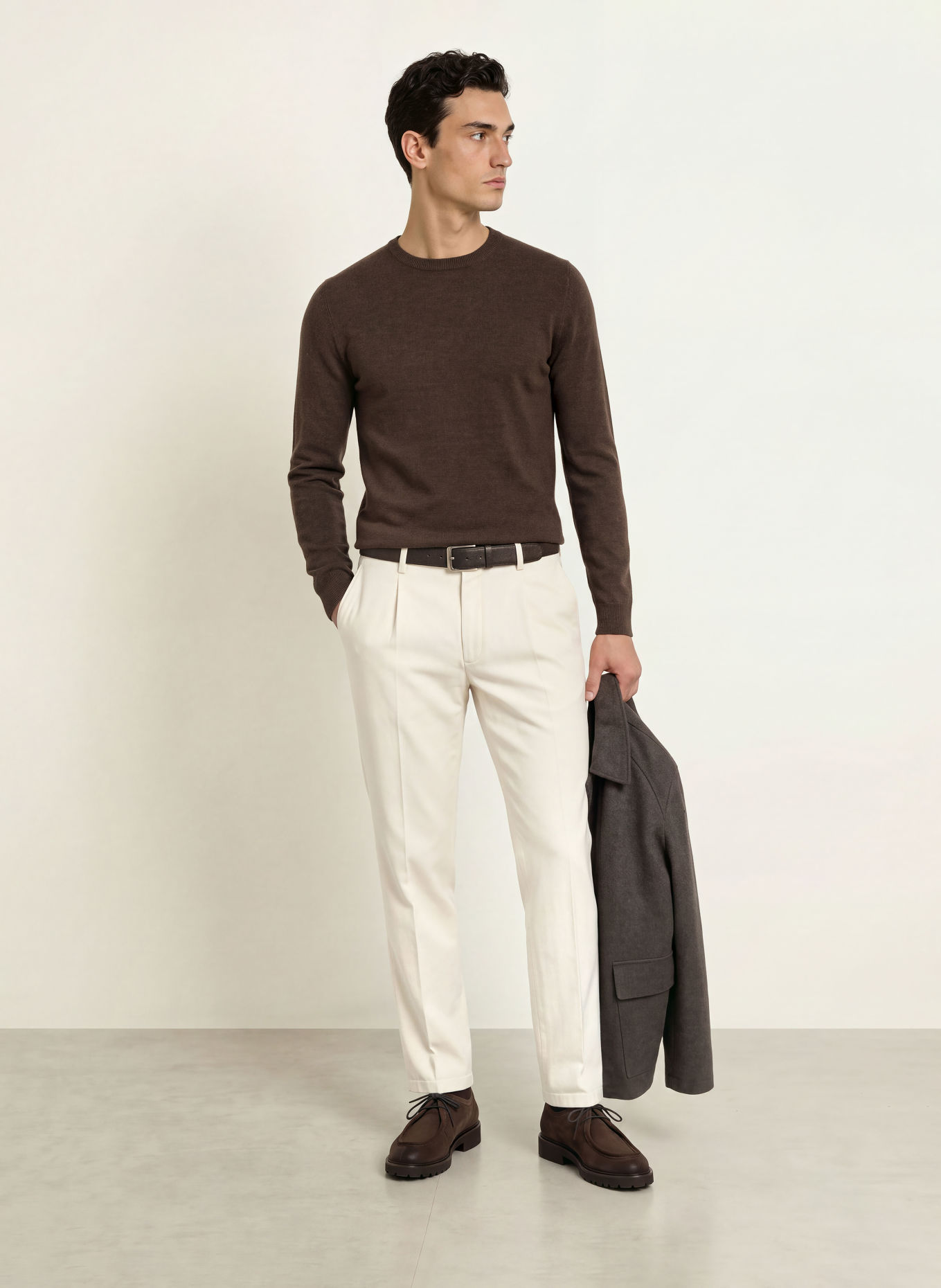 FEDELI Cashmere sweater: DARK BROWN