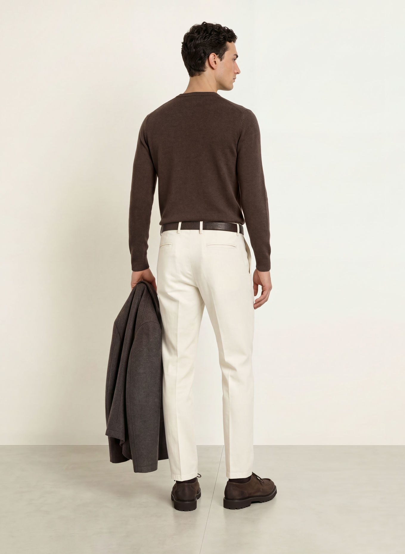 FEDELI Cashmere sweater: DARK BROWN