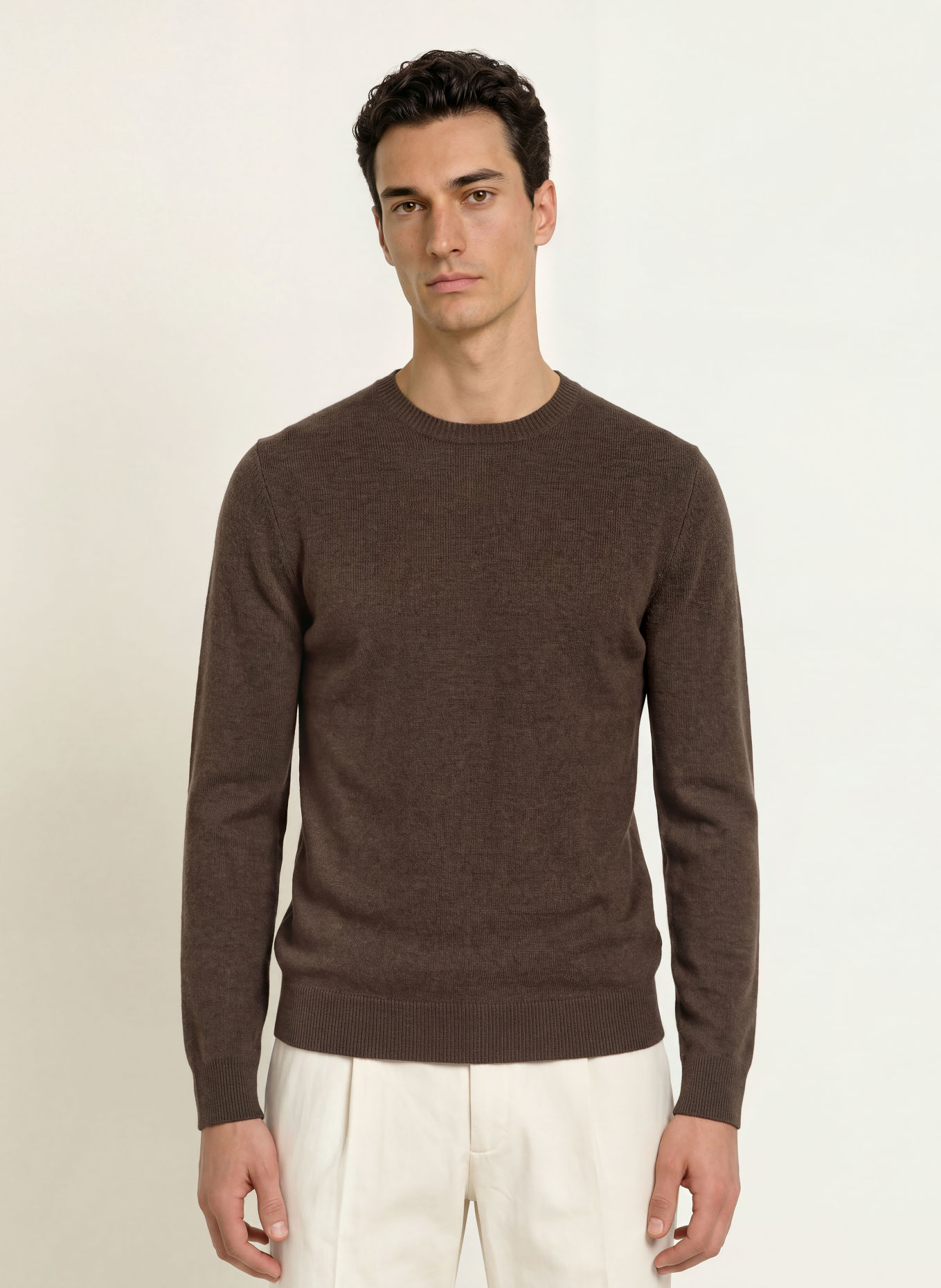 FEDELI Cashmere sweater: DARK BROWN