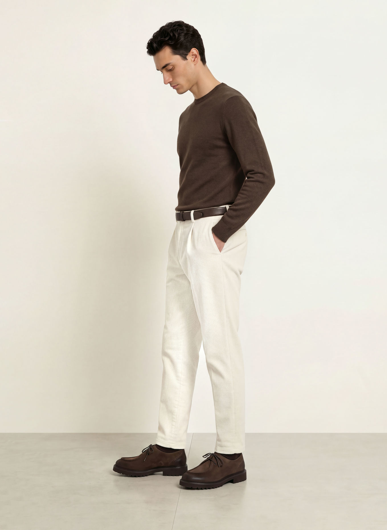 FEDELI Cashmere sweater: DARK BROWN